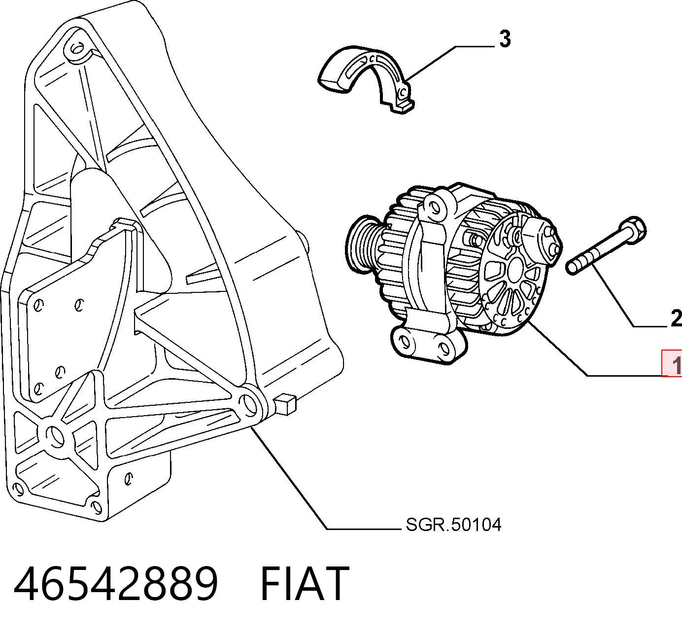 46542889 Fiat/Alfa/Lancia Авто генератор