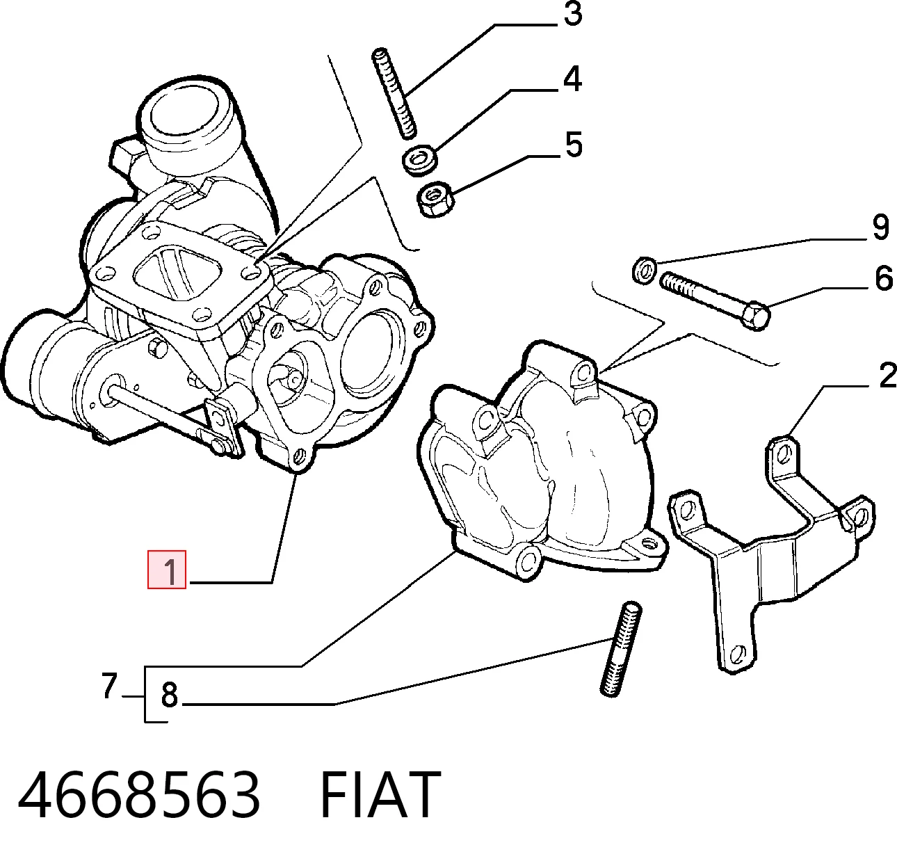 Турбіна Fiat Punto I хетчбек (176) (1993 - 1999) ціна, від 77.35 USD