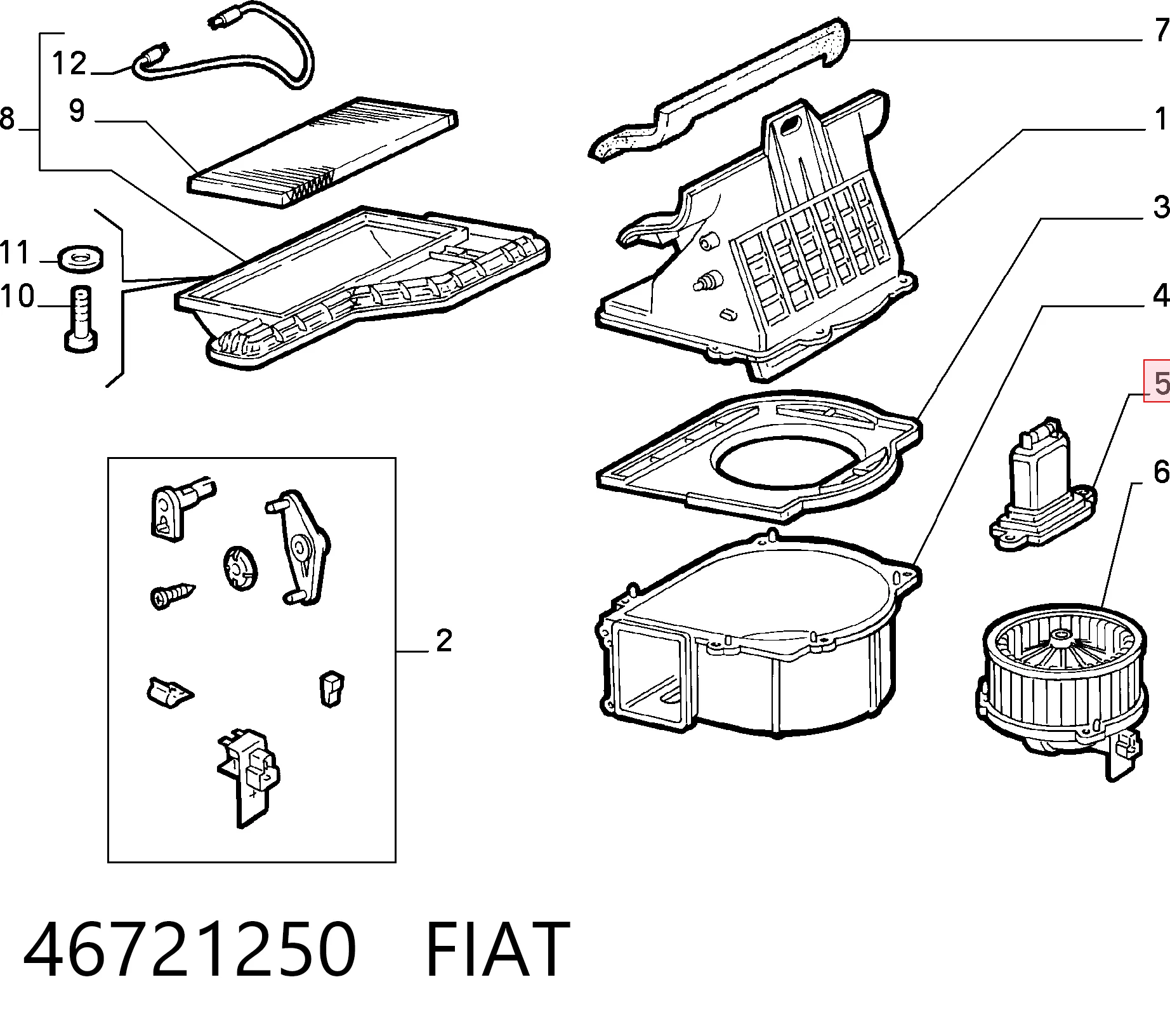 46721250 Fiat/Alfa/Lancia Регулятор оборотів пічки