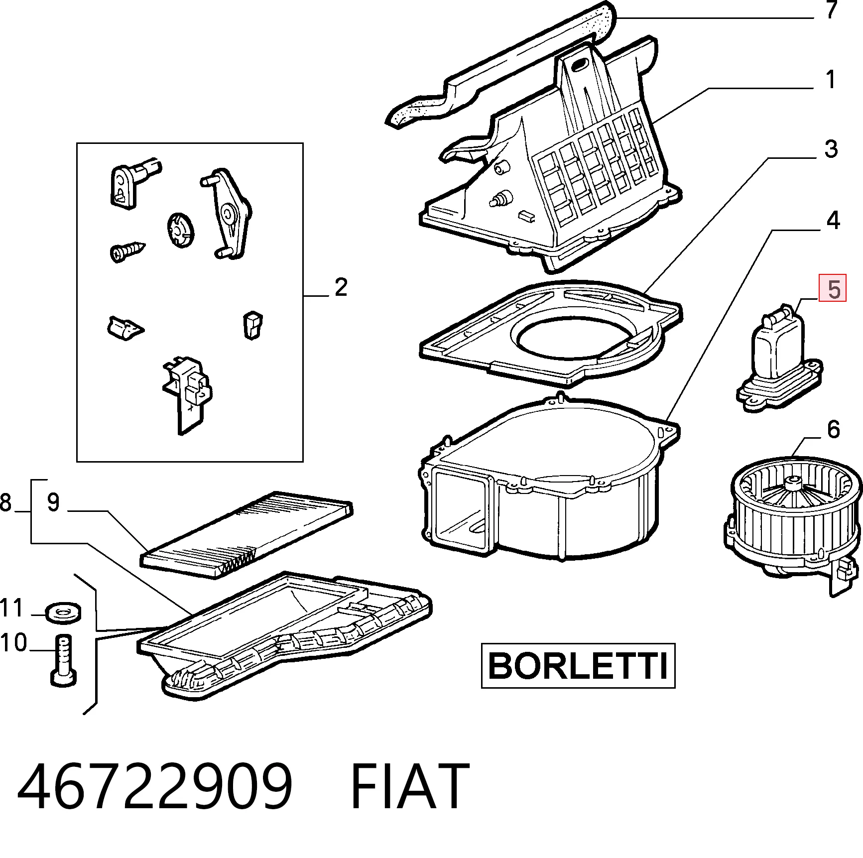 46722909 Fiat/Alfa/Lancia Регулятор оборотів пічки