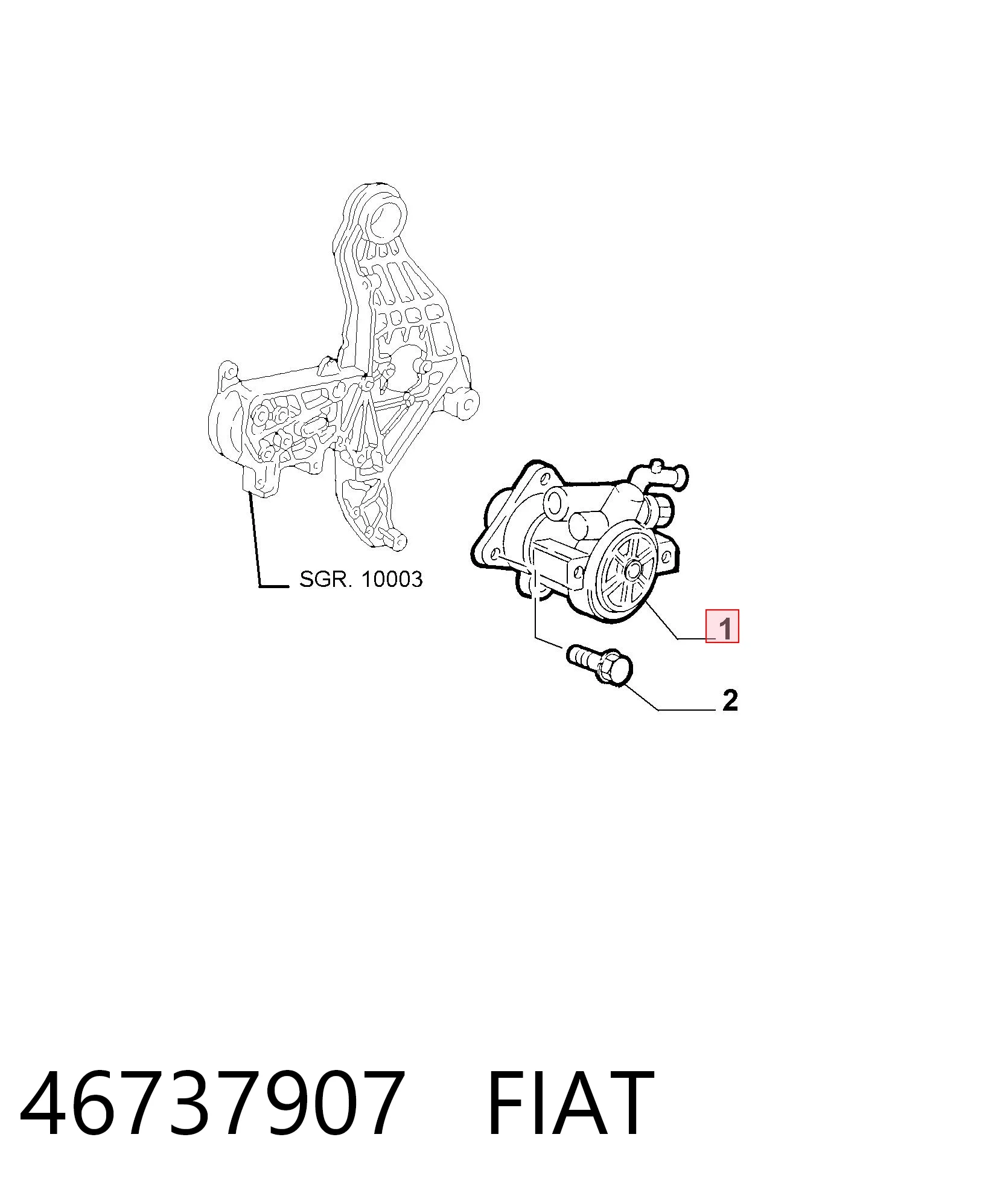 46737907 Fiat/Alfa/Lancia Насос гідропідсилювача