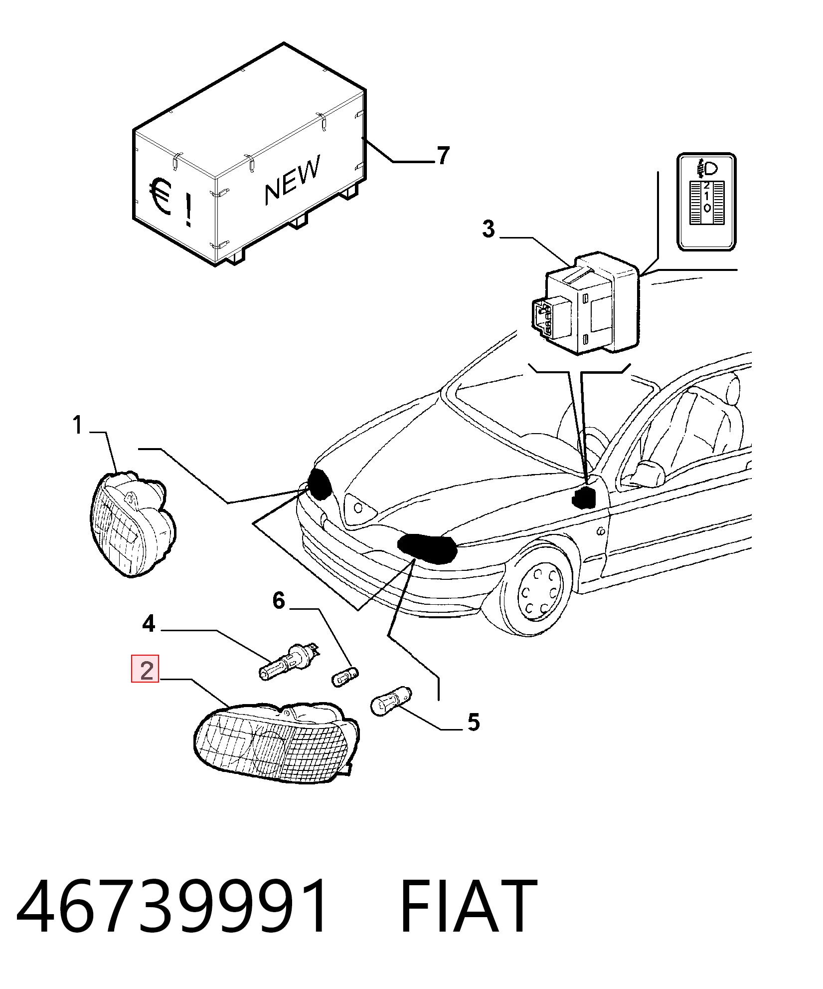 Фари Alfa Romeo 146 хетчбек (930) (1994 - 2001) ціна, від 93.60 USD