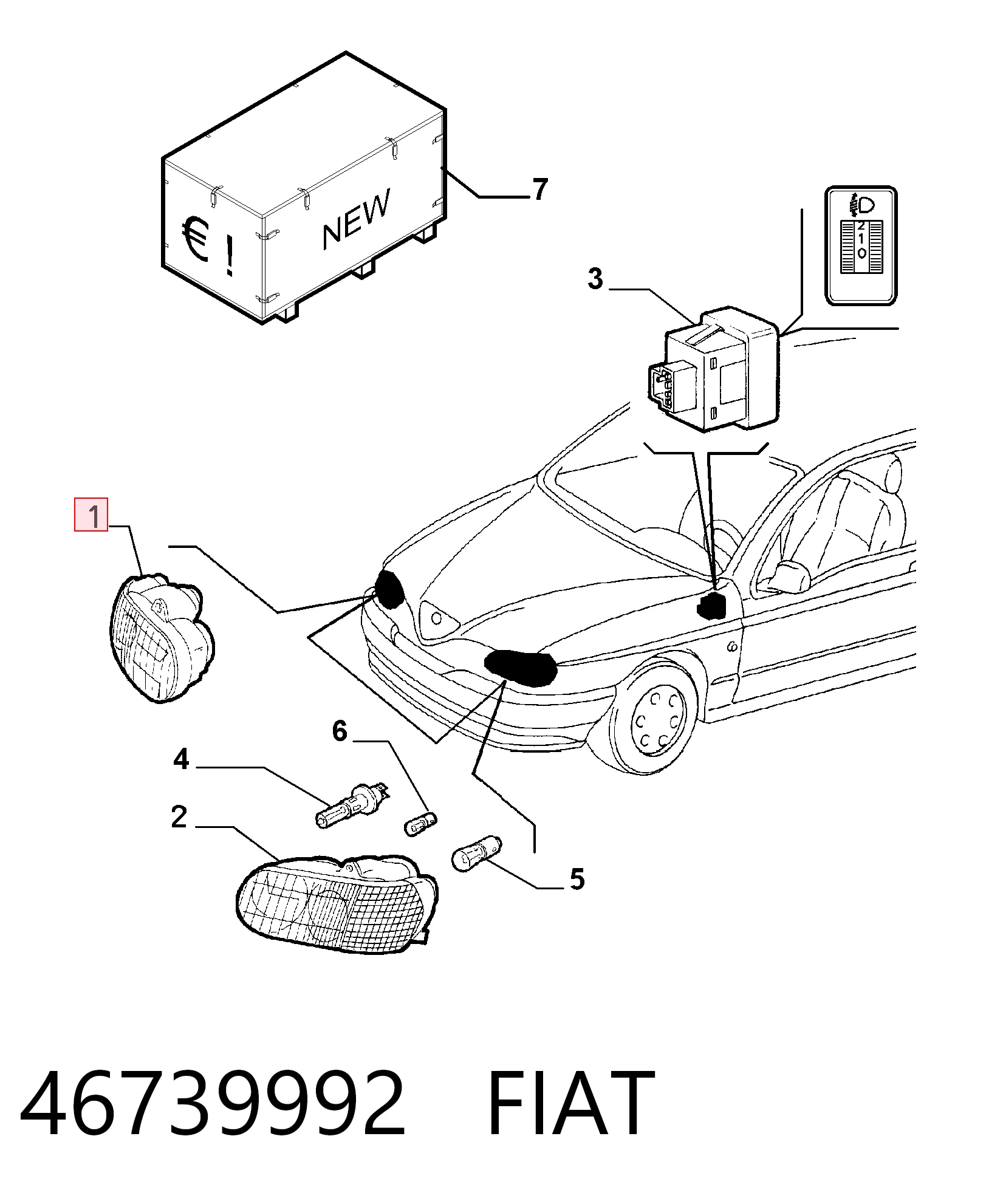 Фара правая на Alfa Romeo 146  930