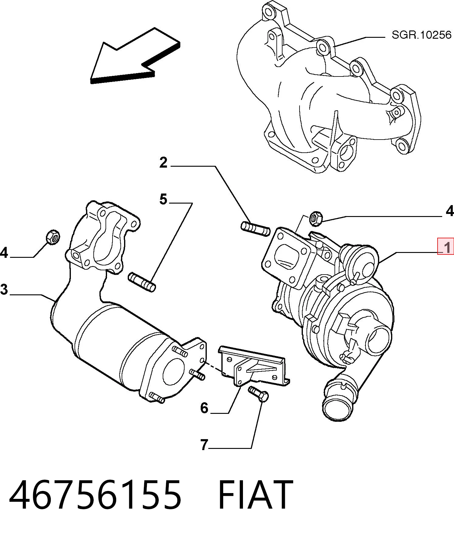 46756155 Fiat/Alfa/Lancia Турбонаддув