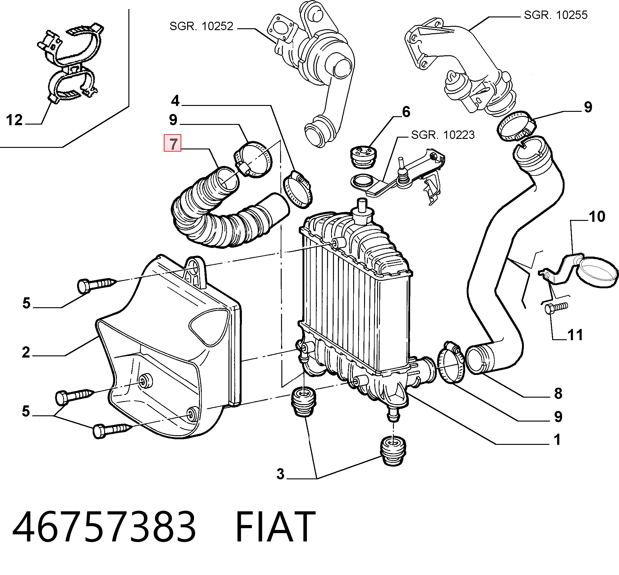 Шланг/патрубок интеркуллера A0029970852 Mercedes
