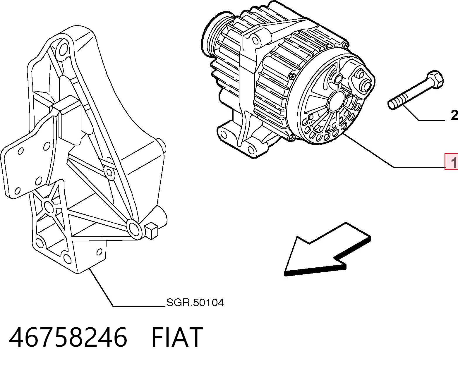 46758246 Fiat/Alfa/Lancia Авто генератор