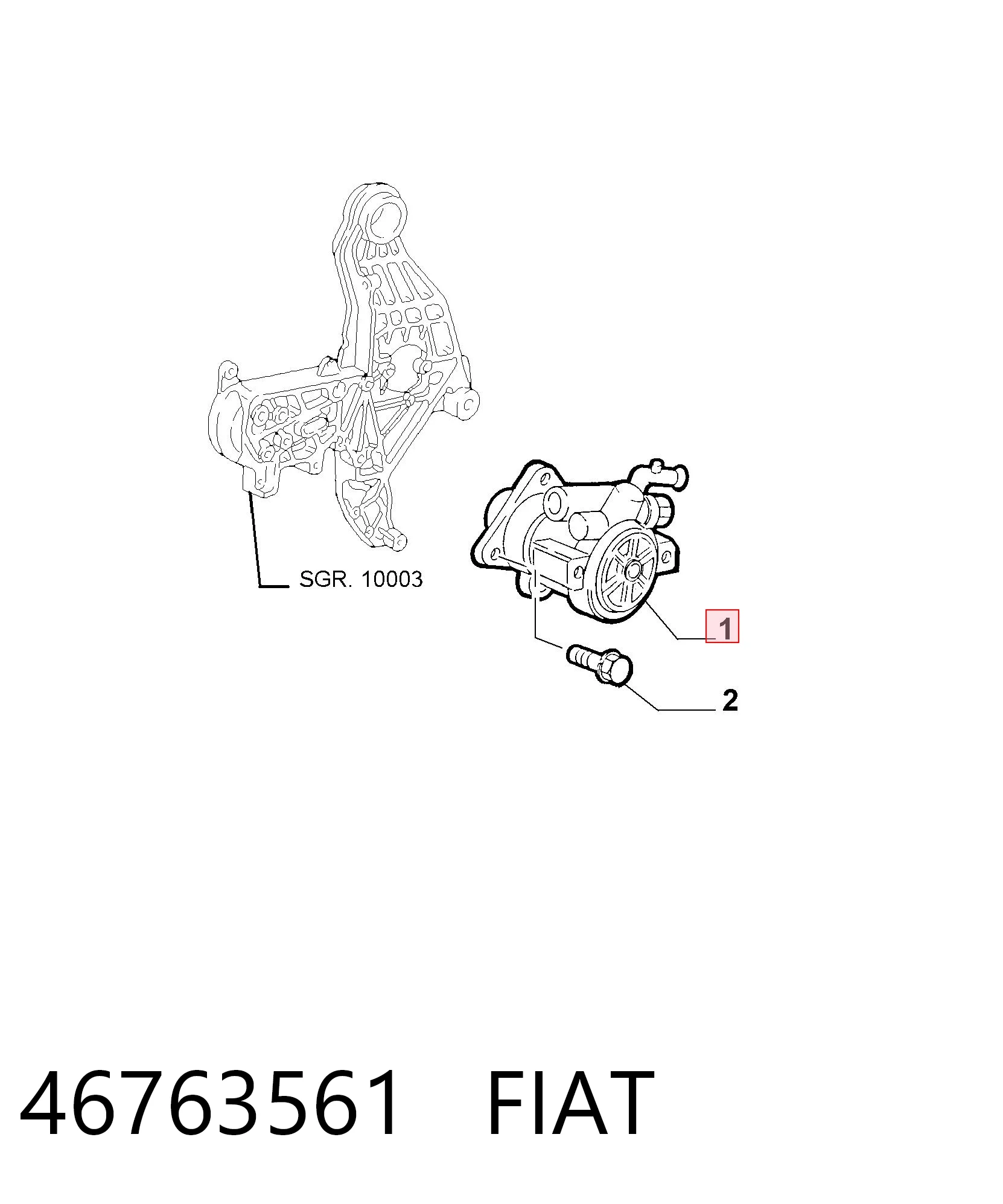 46763561 Fiat/Alfa/Lancia Насос гідропідсилювача