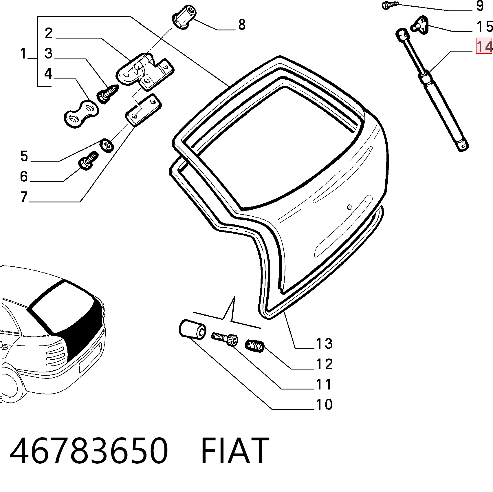 Амортизатор двері задньої Magneti Marelli GS0067 ціна, від 9.21 USD