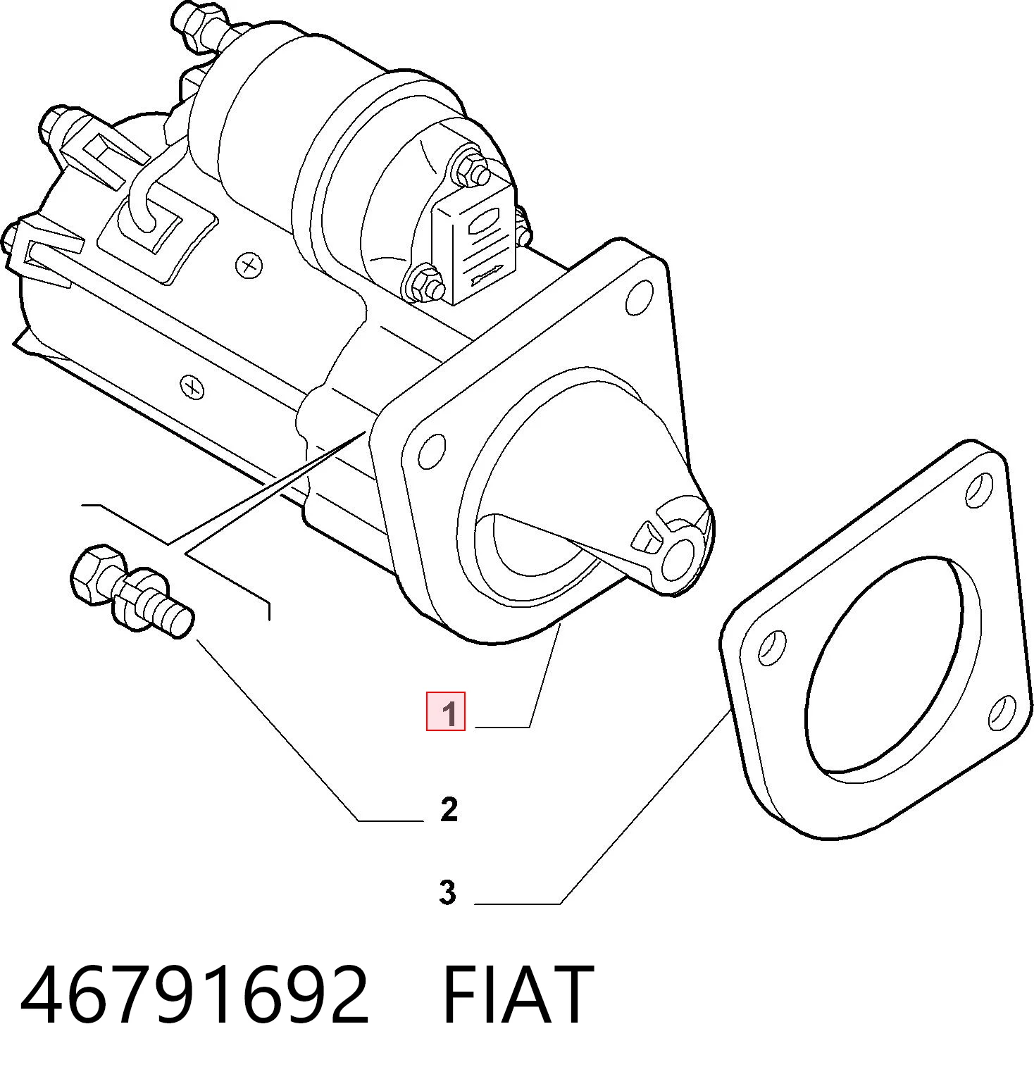 46791692 Fiat/Alfa/Lancia Стартер двигуна