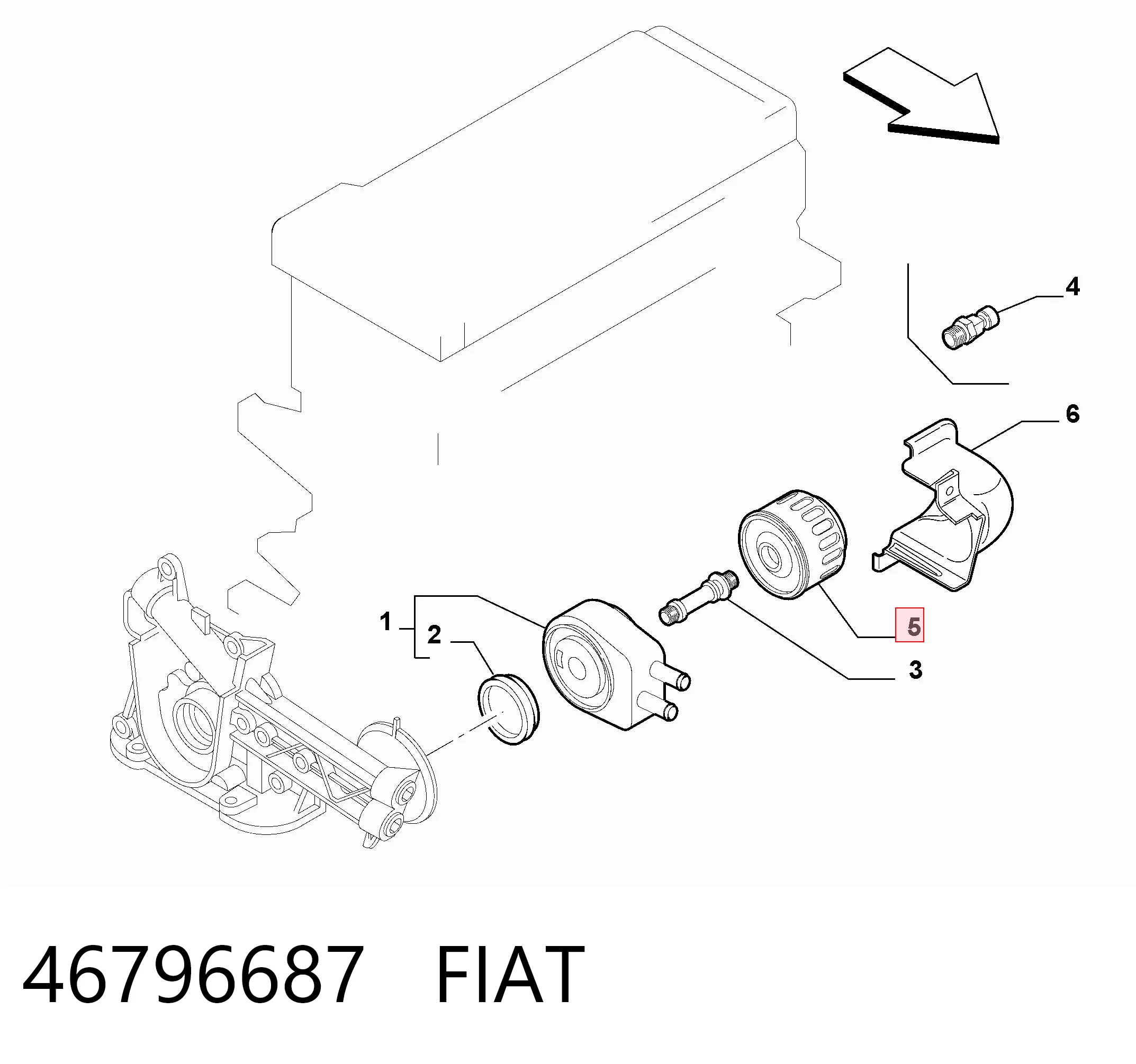 46796687 Fiat/Alfa/Lancia Фільтр масла