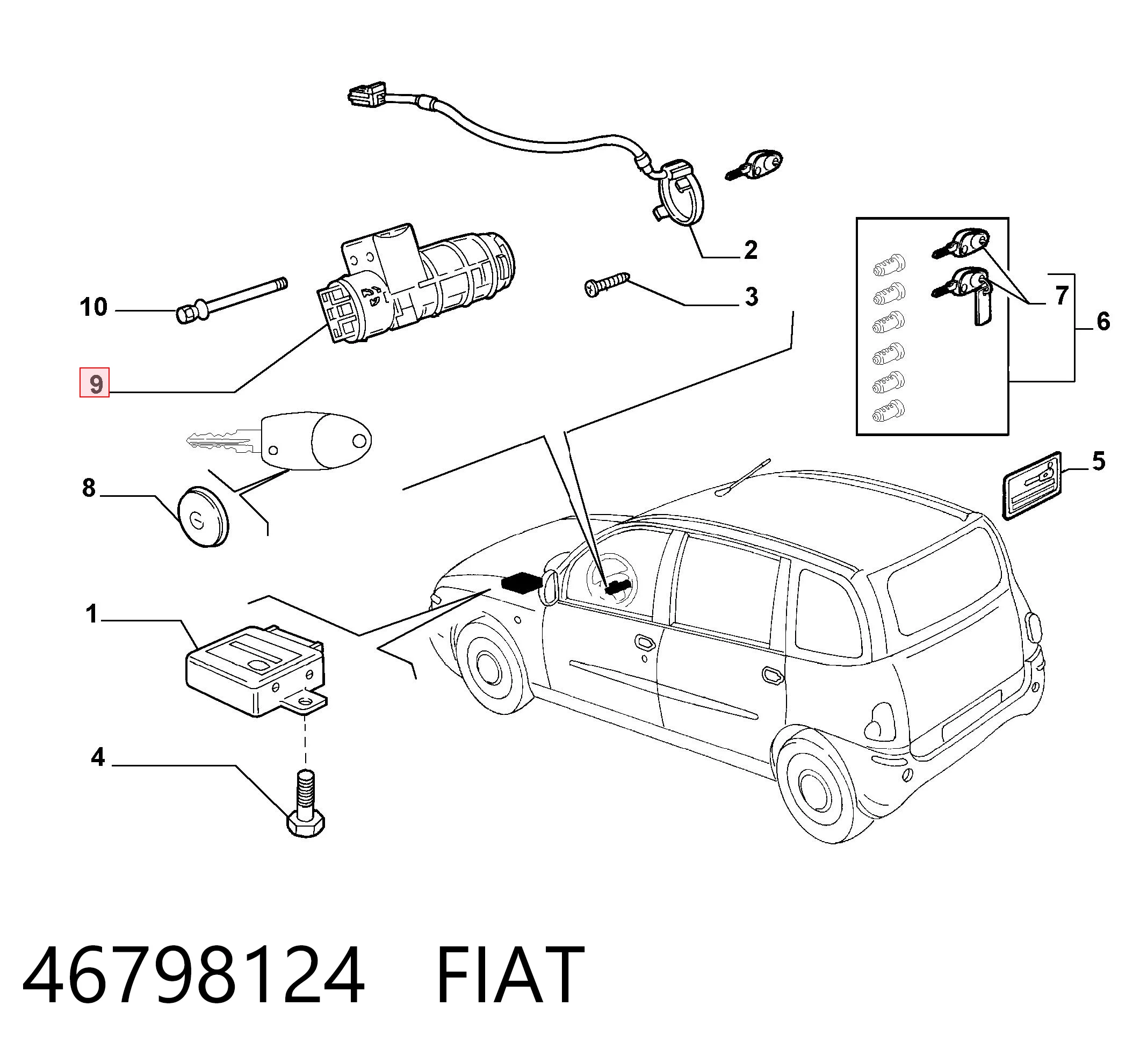Купити Q028P Magneti Marelli Замок запалювання