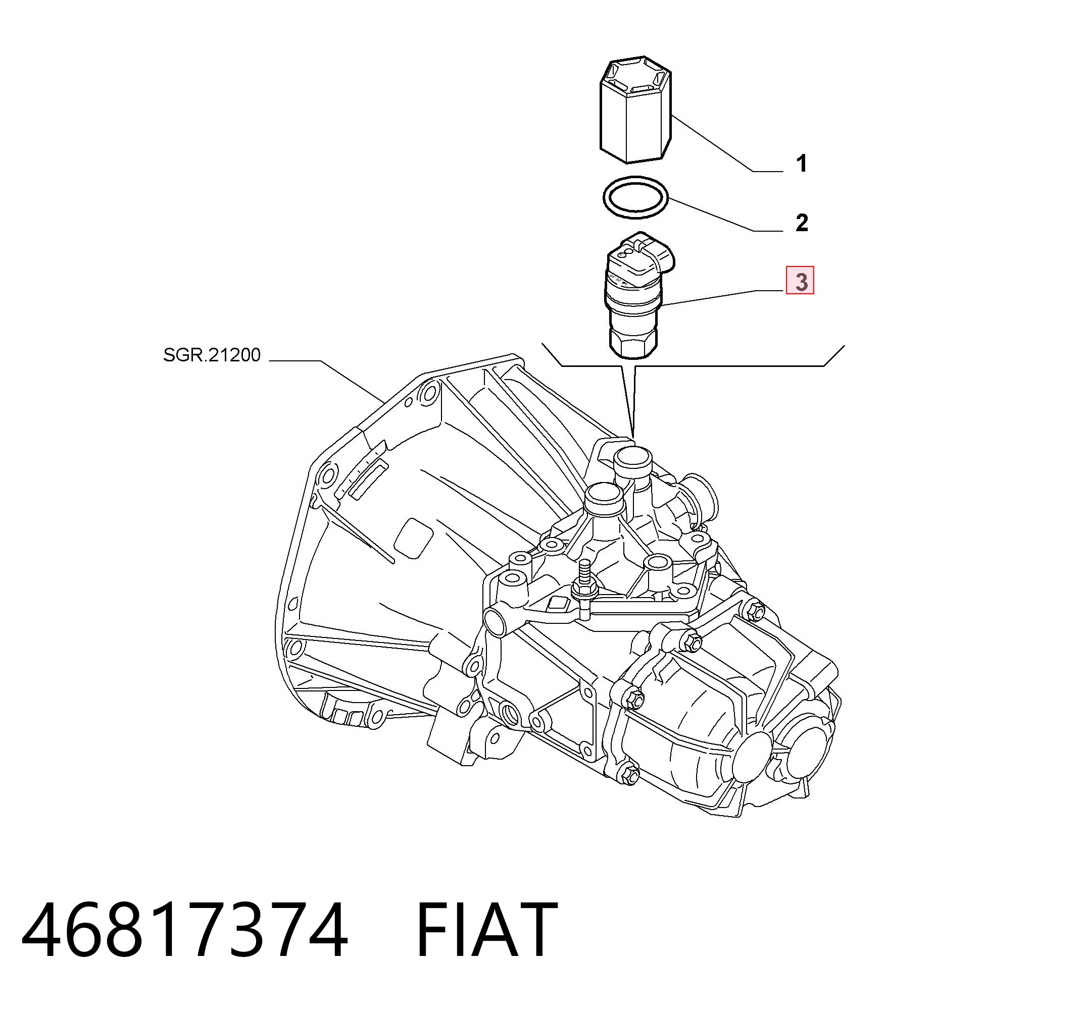 46817374 Fiat/Alfa/Lancia Датчик швидкості спідометра