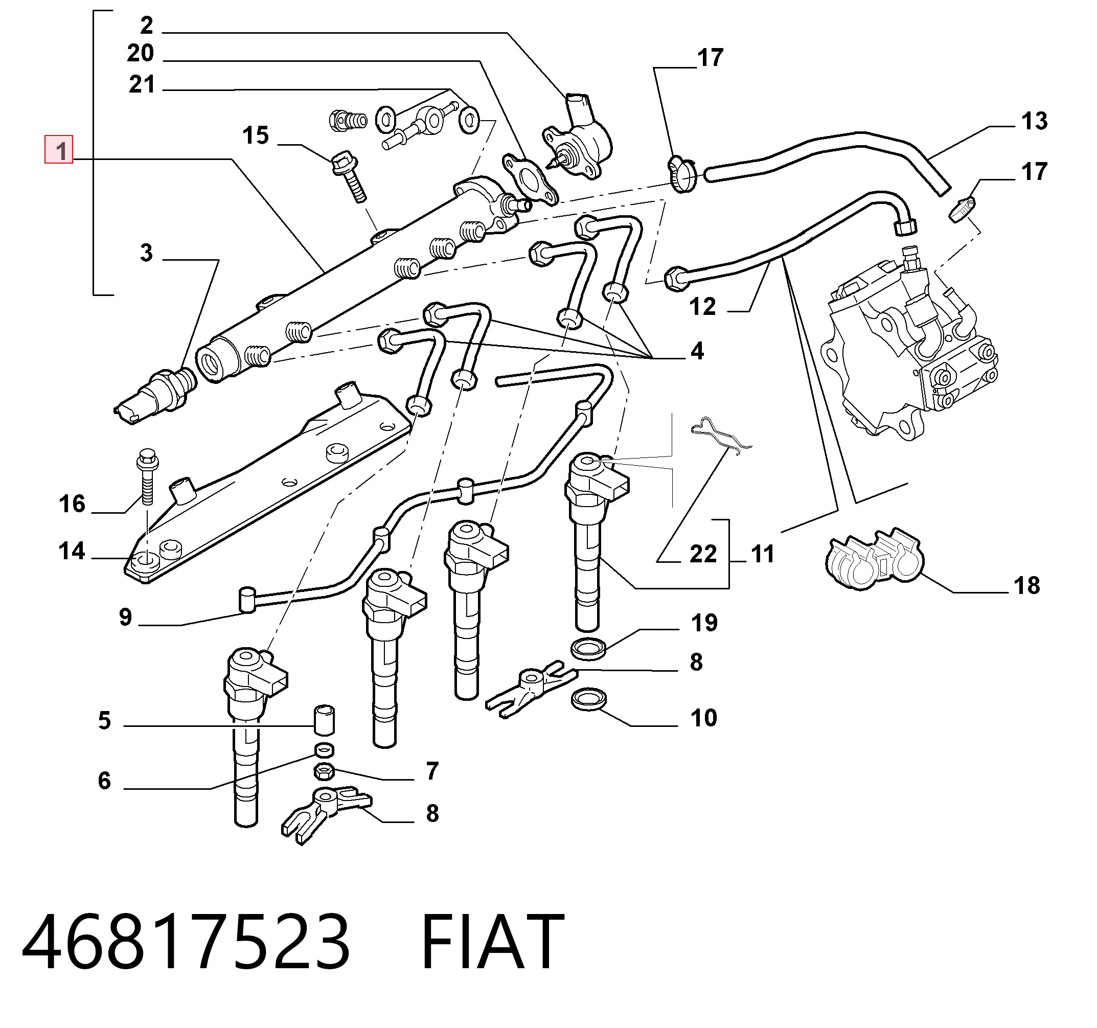 Розподільник палива 445214044 Bosch