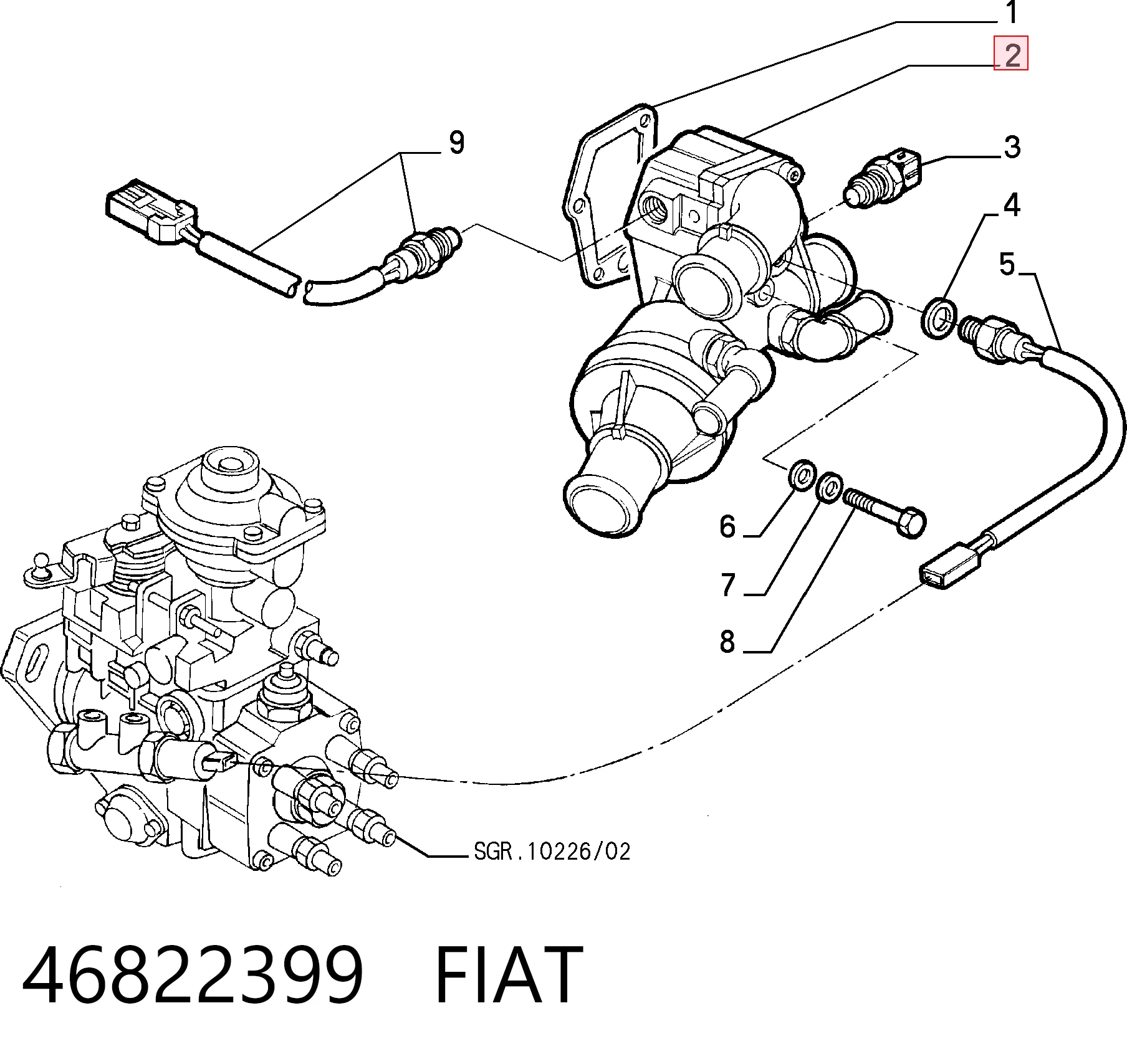  Термостат Fiat Punto 1