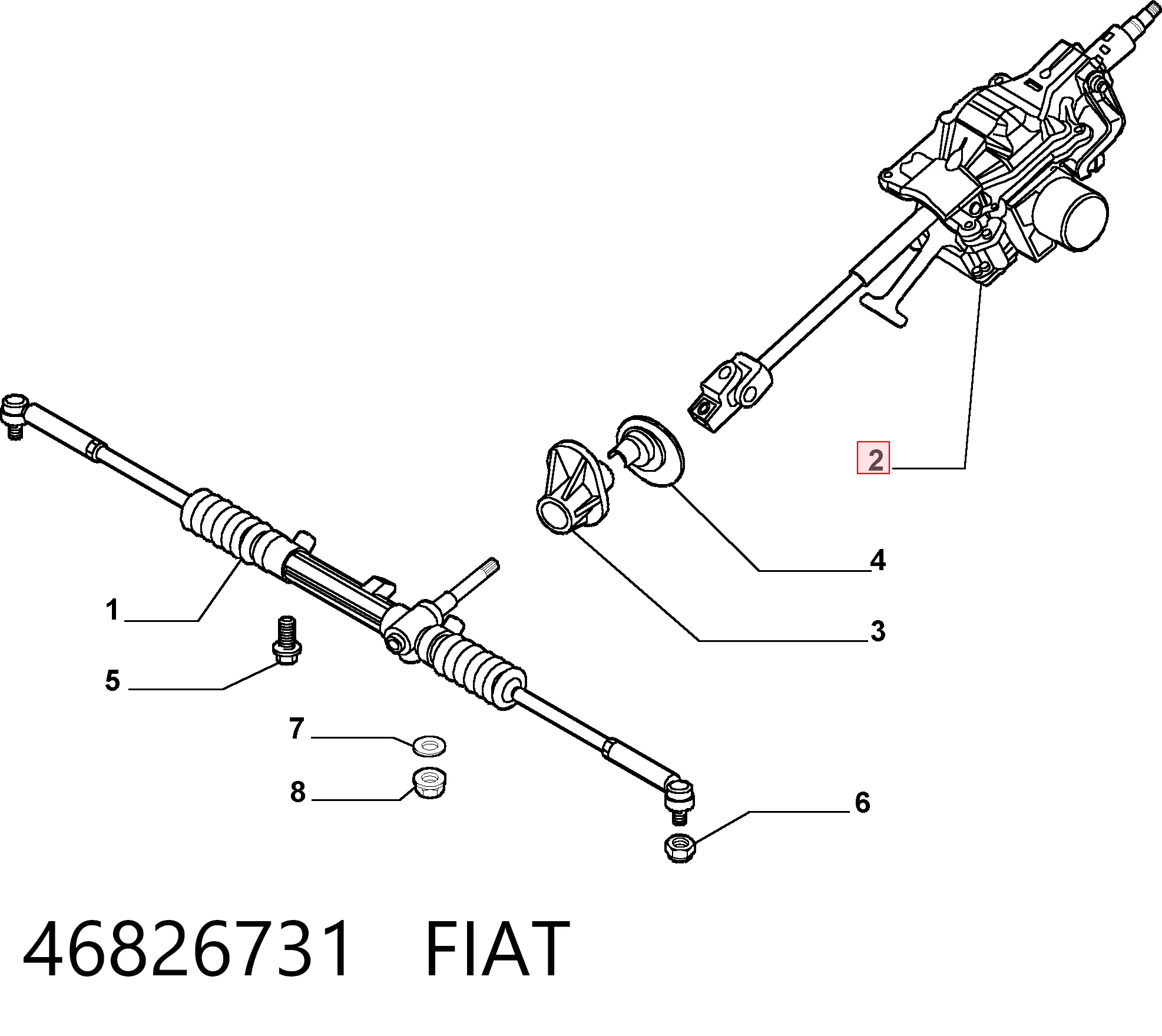 Купити Рульова колонка Fiat Stilo  192