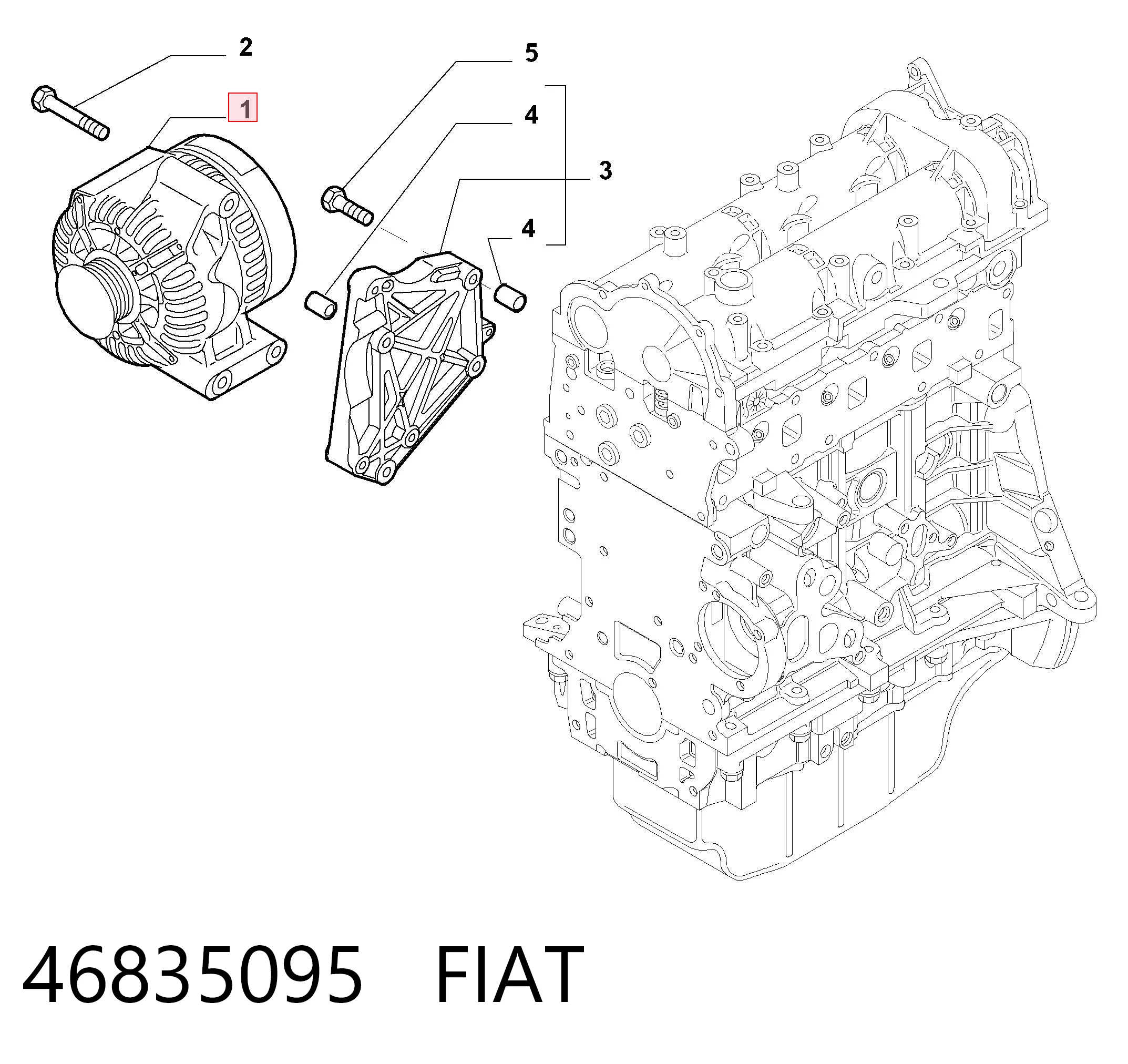46835095 Fiat/Alfa/Lancia Авто генератор