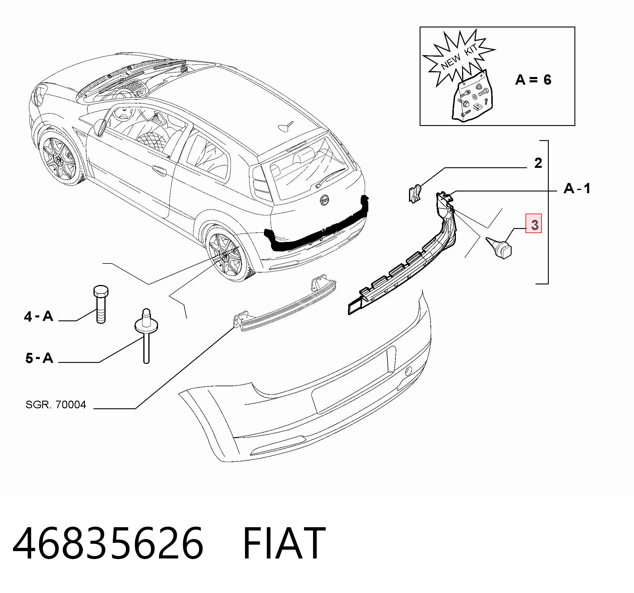 46835626 Fiat/Alfa/Lancia Пістон (кліп) кріплення обшивки дверей