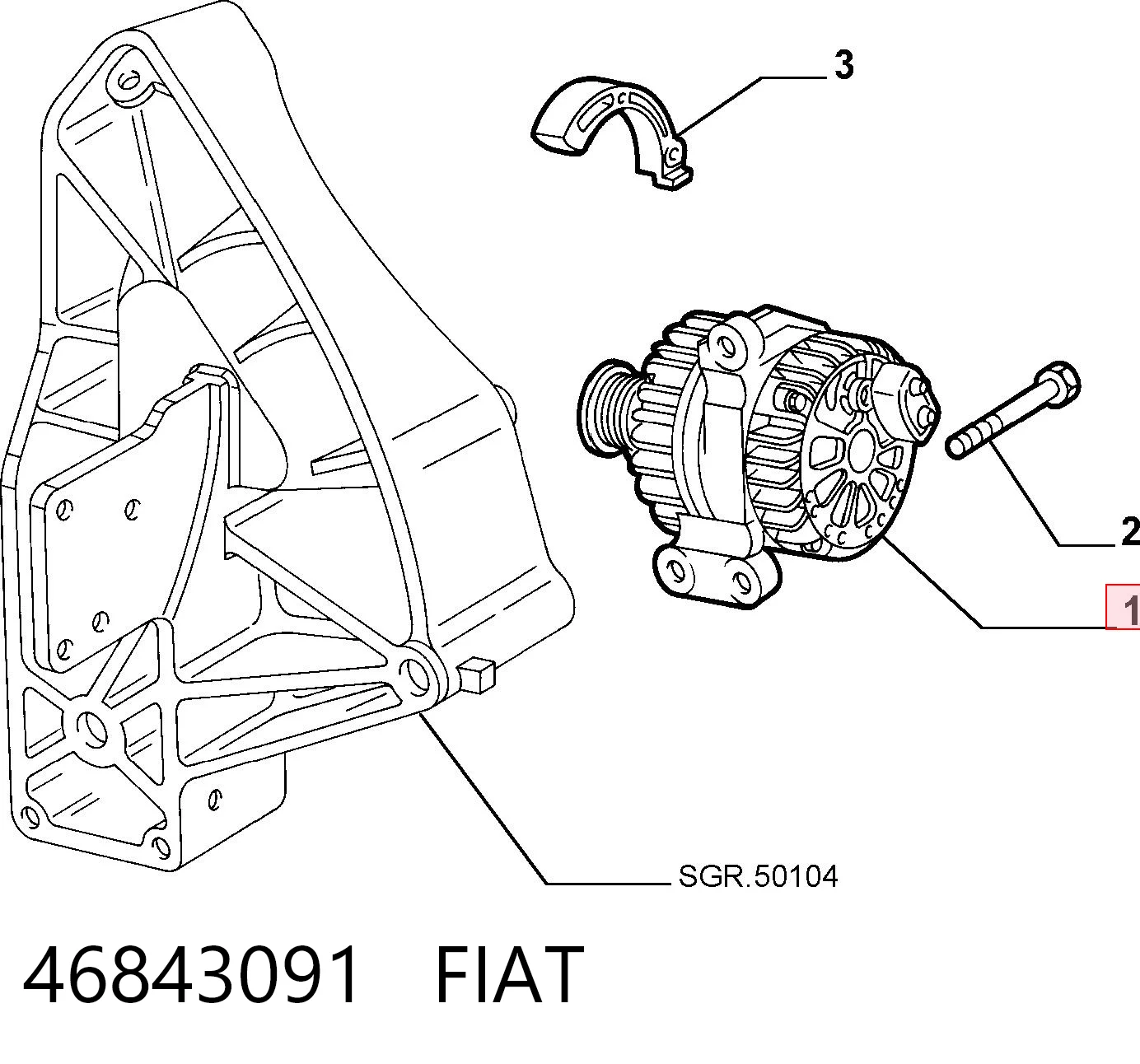 46843091 Fiat/Alfa/Lancia Авто генератор