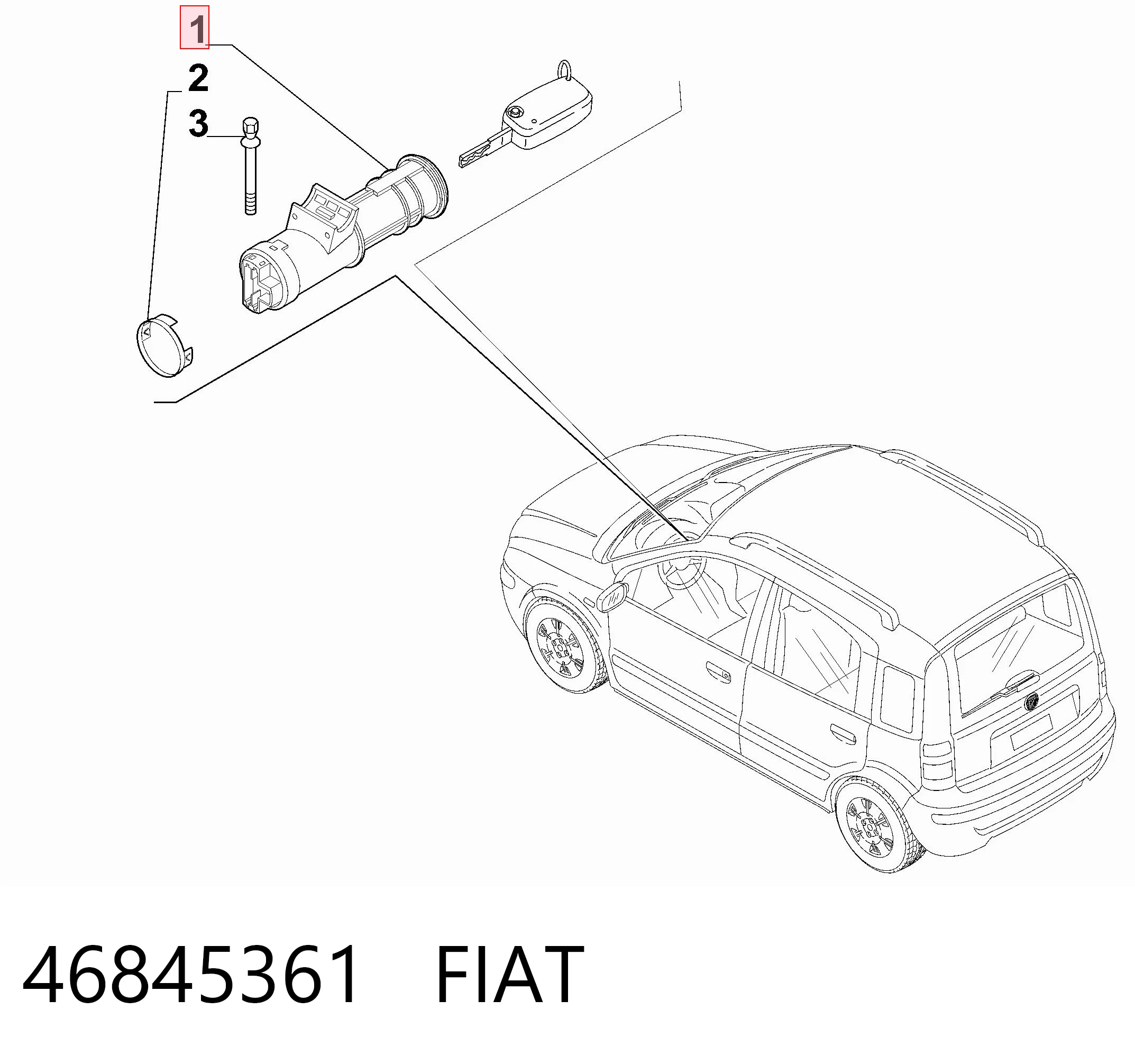 Замок запалювання 2992624 Iveco