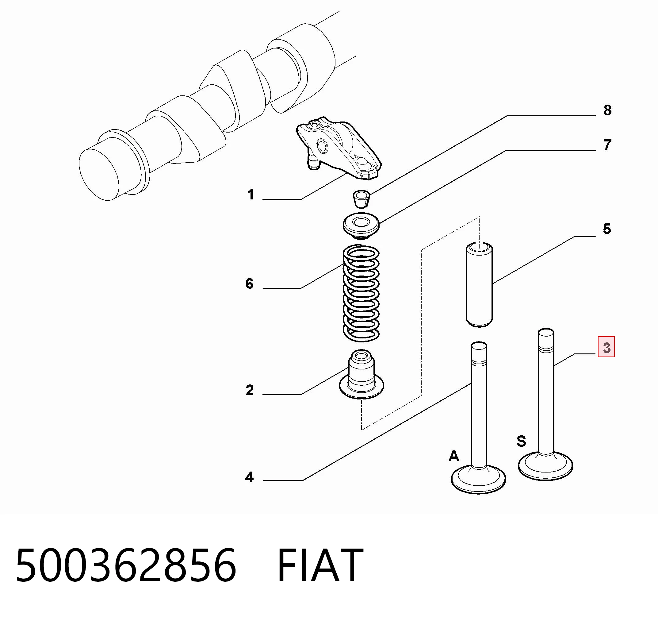 Купити 504378070 Iveco Клапан випускний