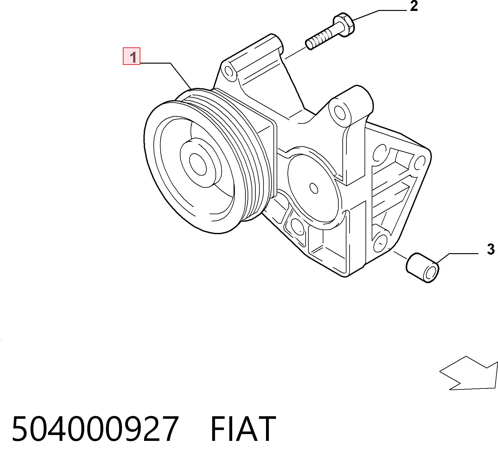 504000927 Fiat/Alfa/Lancia Насос гідропідсилювача