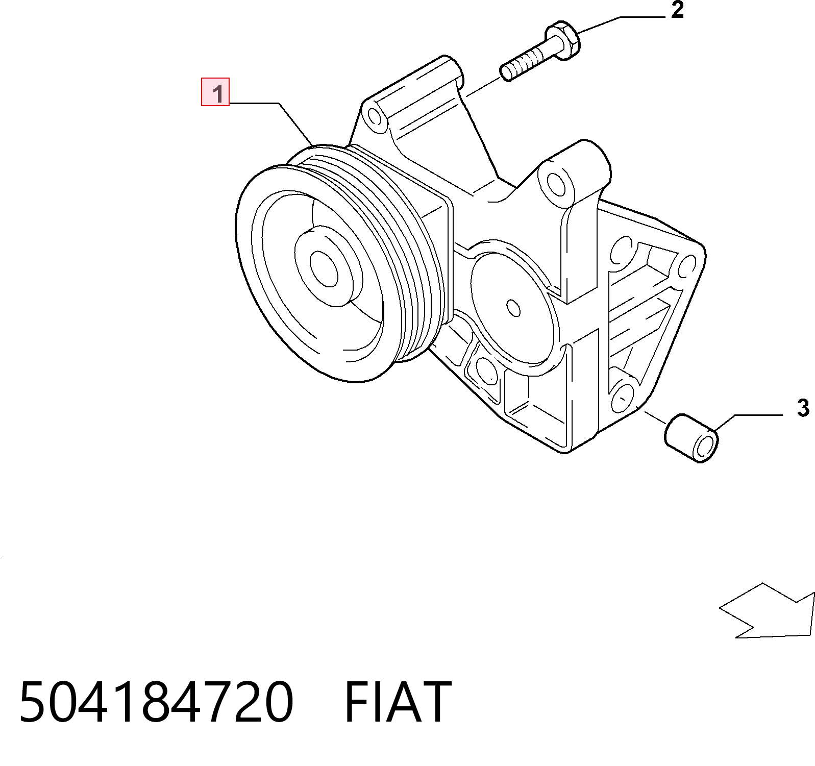 504184720 Fiat/Alfa/Lancia Насос гідропідсилювача