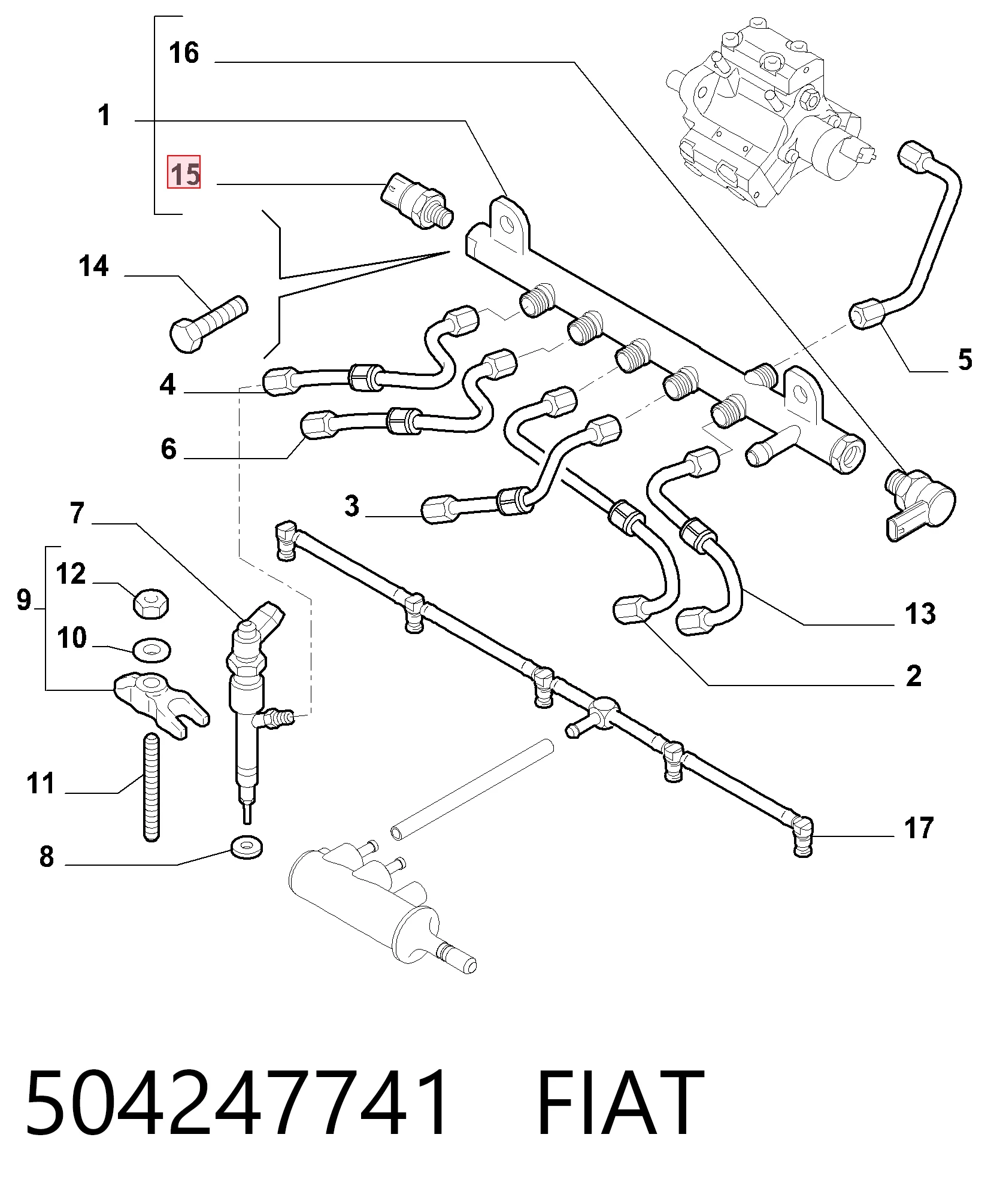 504247741 Fiat/Alfa/Lancia Манометри