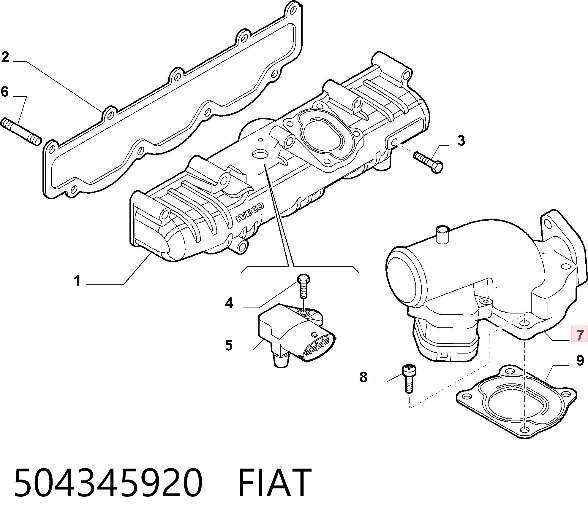 504345920 Fiat/Alfa/Lancia Дросільна заслінка в зборі