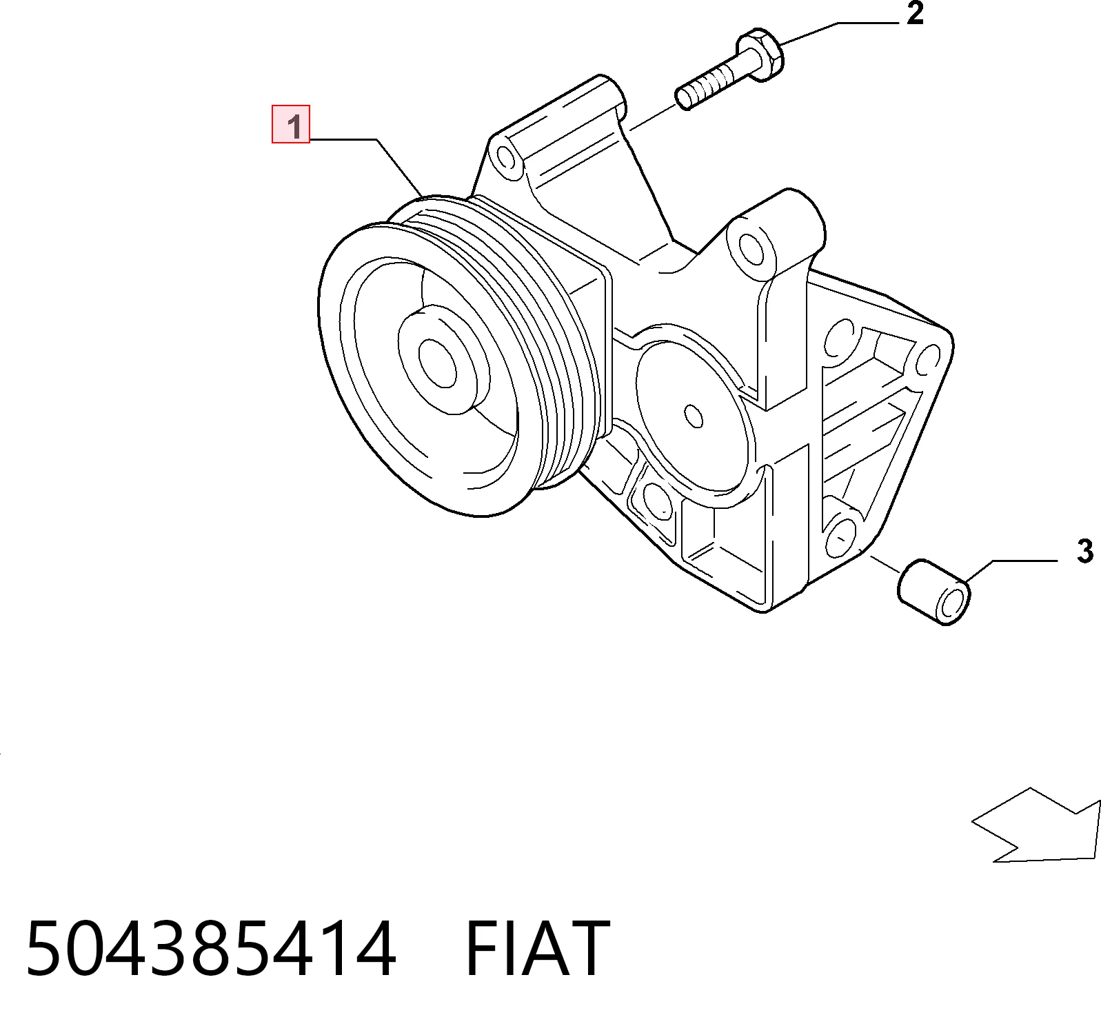 504385414 Fiat/Alfa/Lancia Насос гідропідсилювача