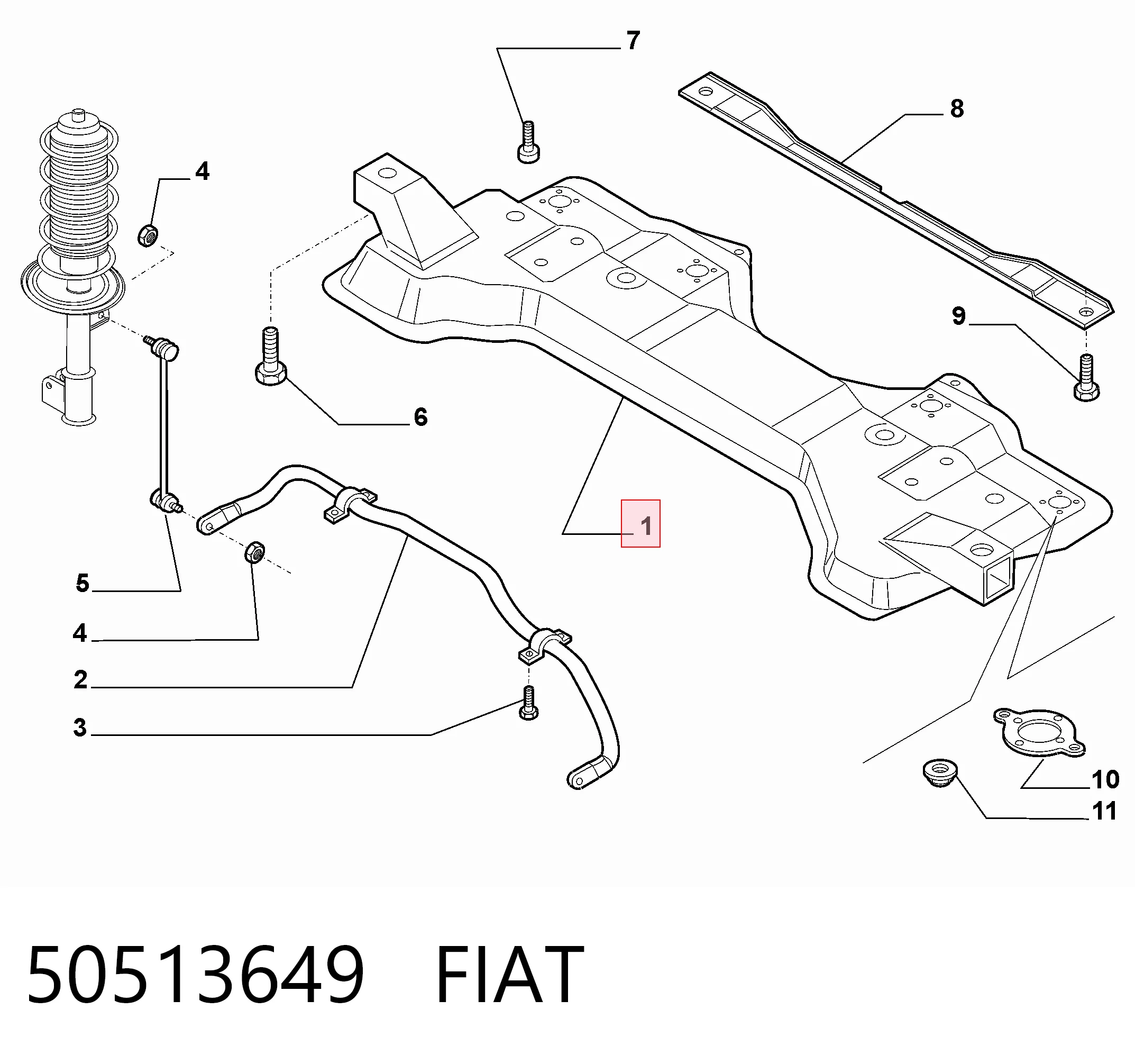 YR00051480 Opel Передня балка
