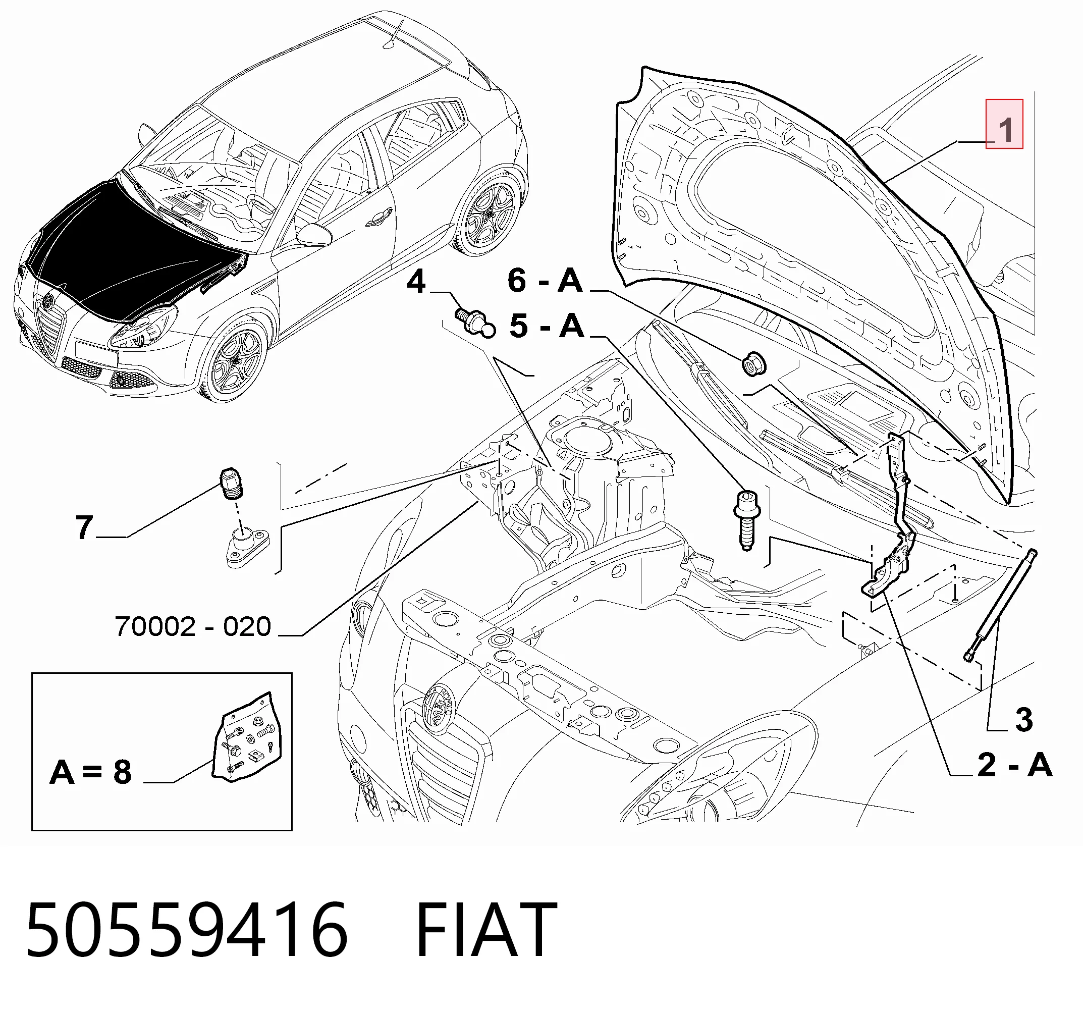 Купити Капот Alfa Romeo Giulietta  940
