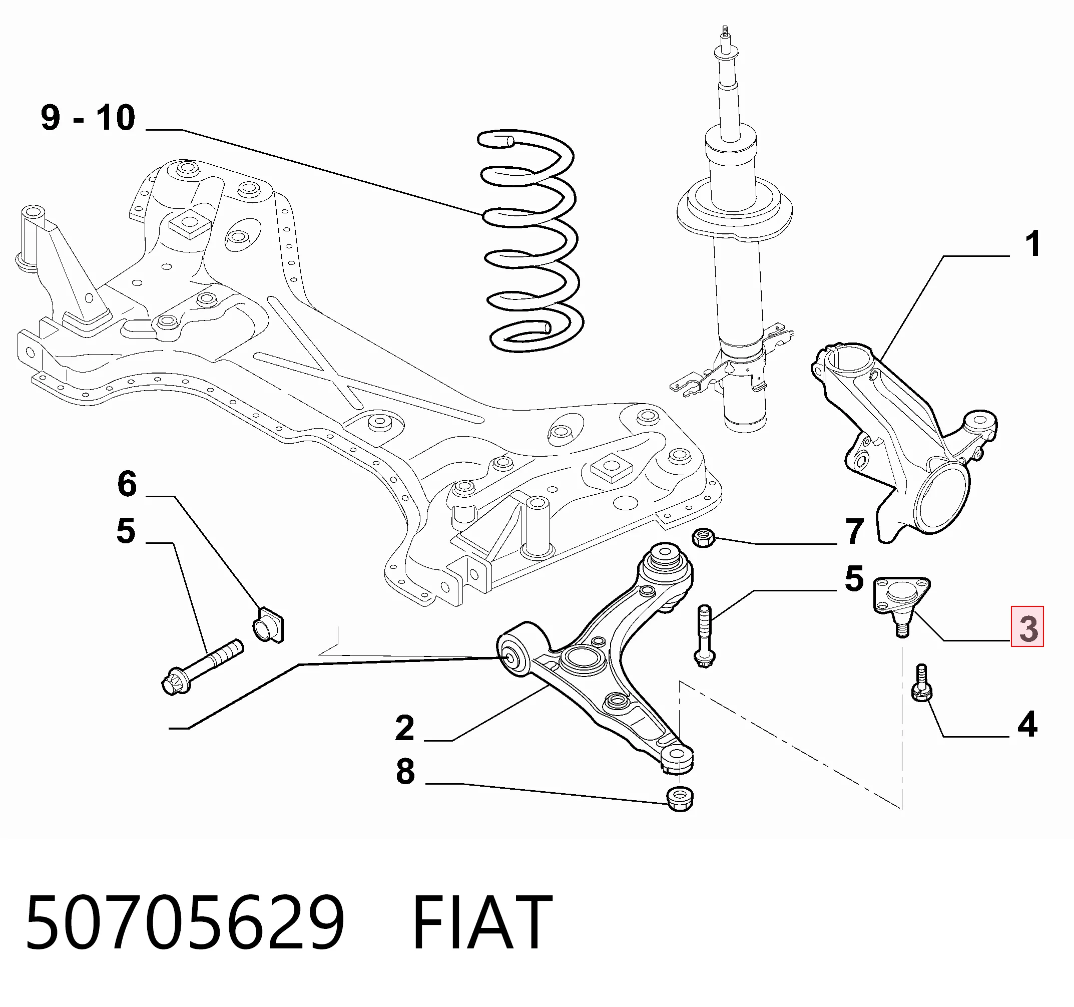 50705629 Fiat/Alfa/Lancia Кульові на авто