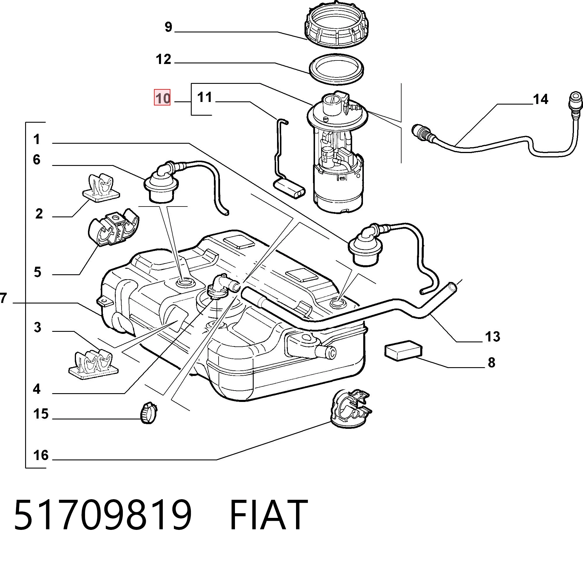  Бензонасос Fiat Doblo 1