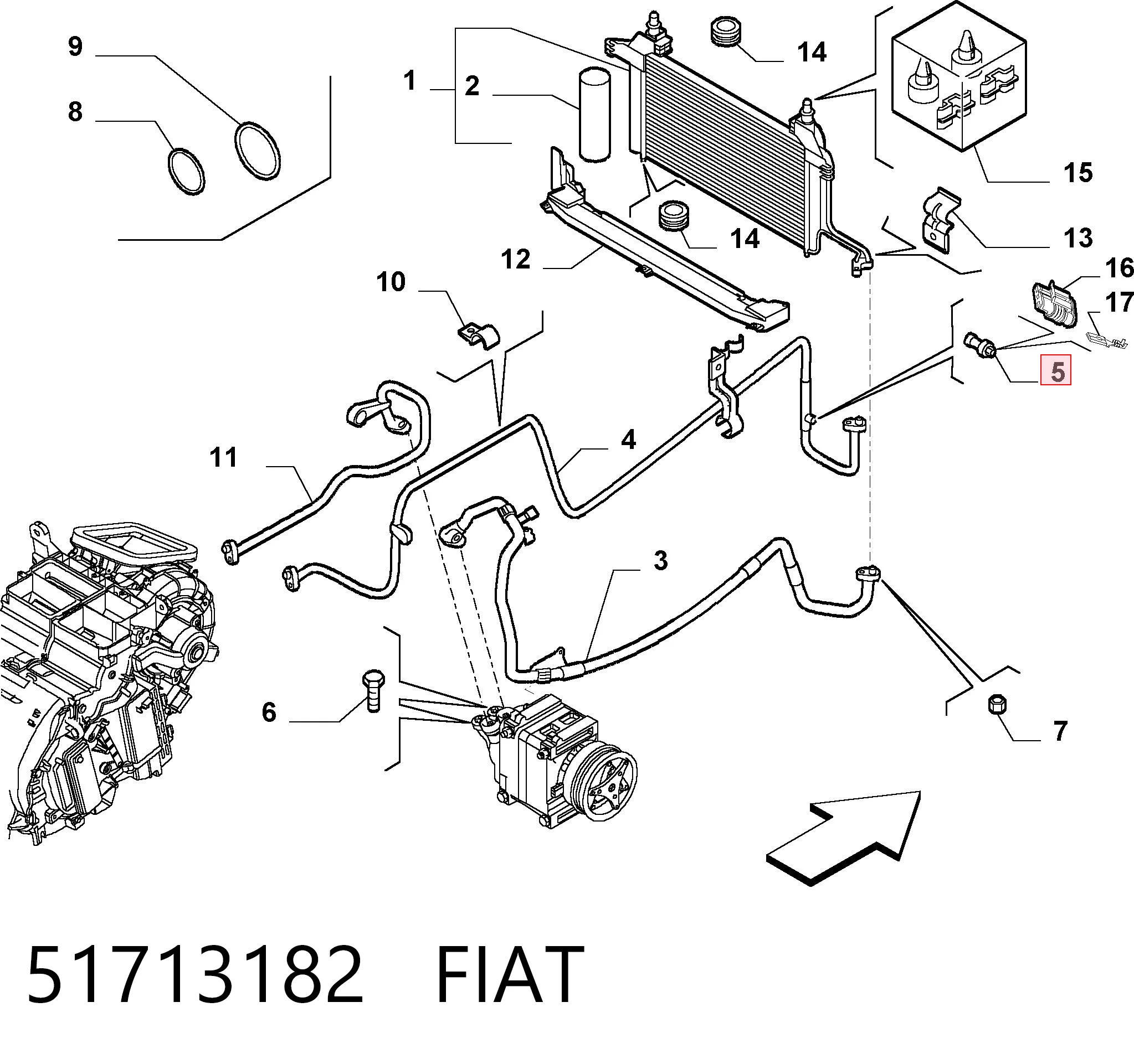 51713182 Fiat/Alfa/Lancia Датчик тиску