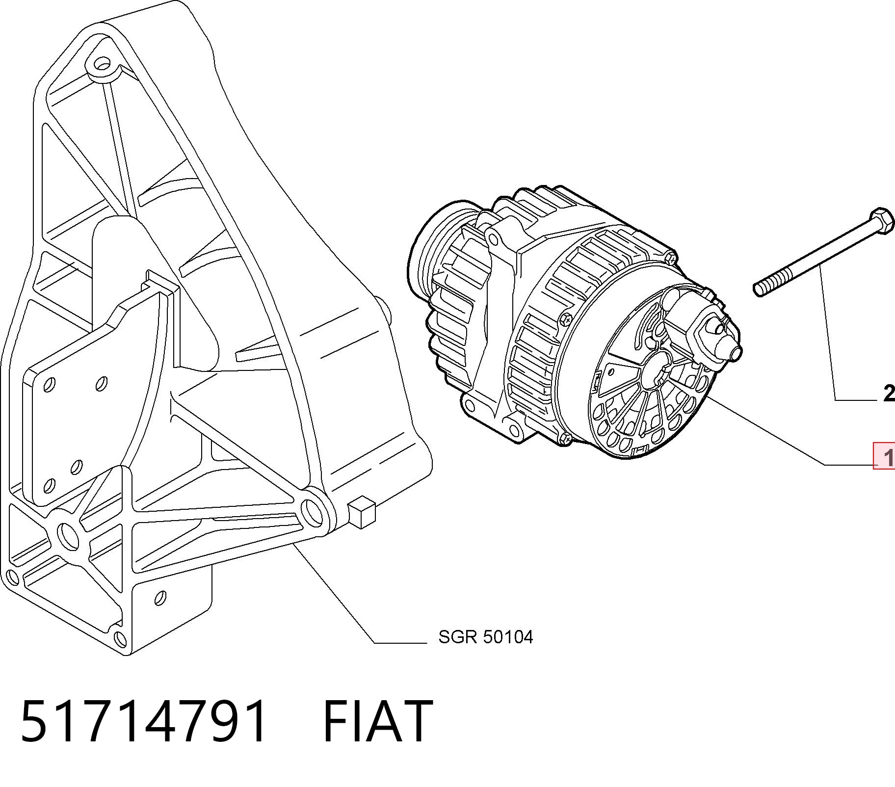 51714791 Fiat/Alfa/Lancia Авто генератор
