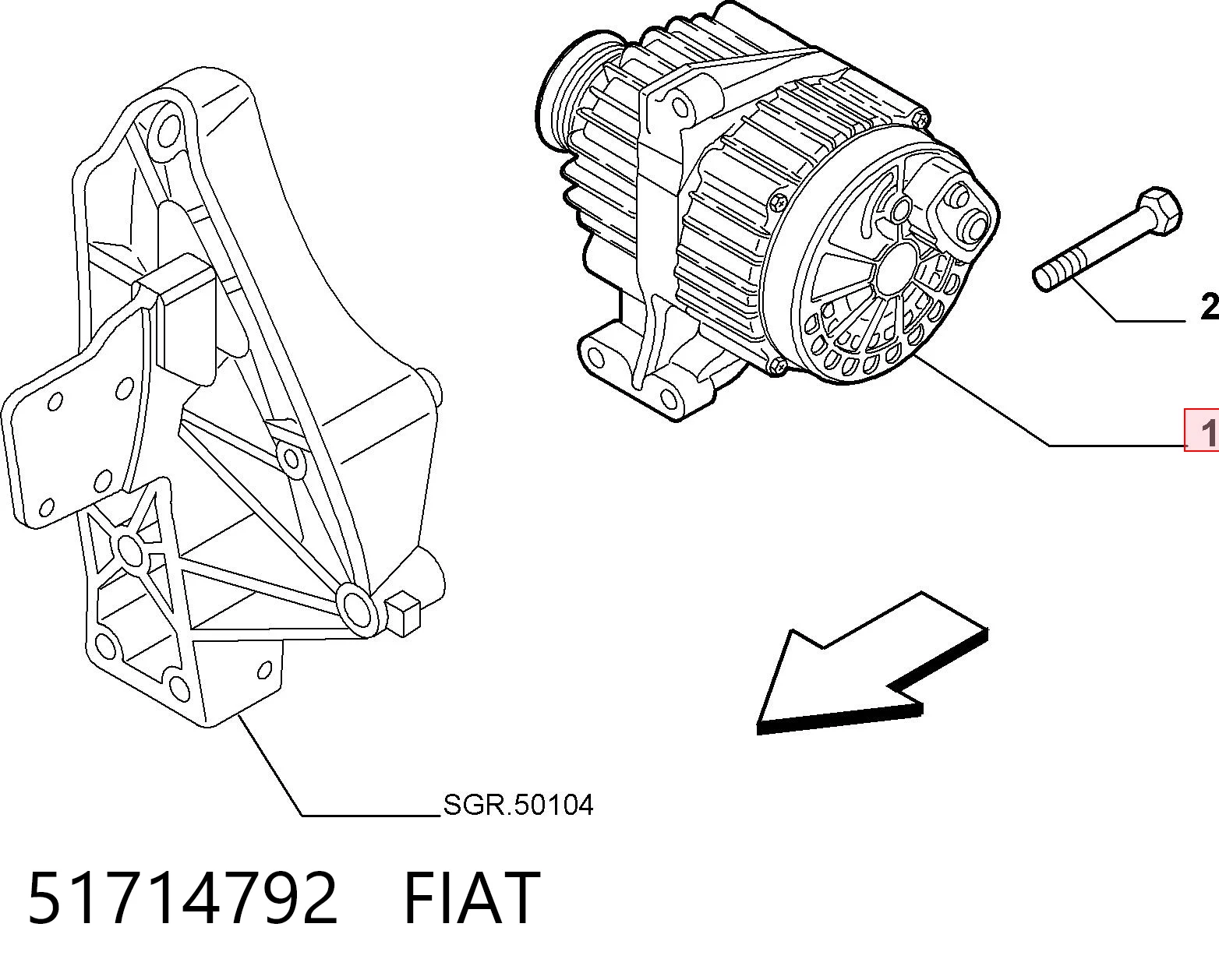 51714792 Fiat/Alfa/Lancia Авто генератор