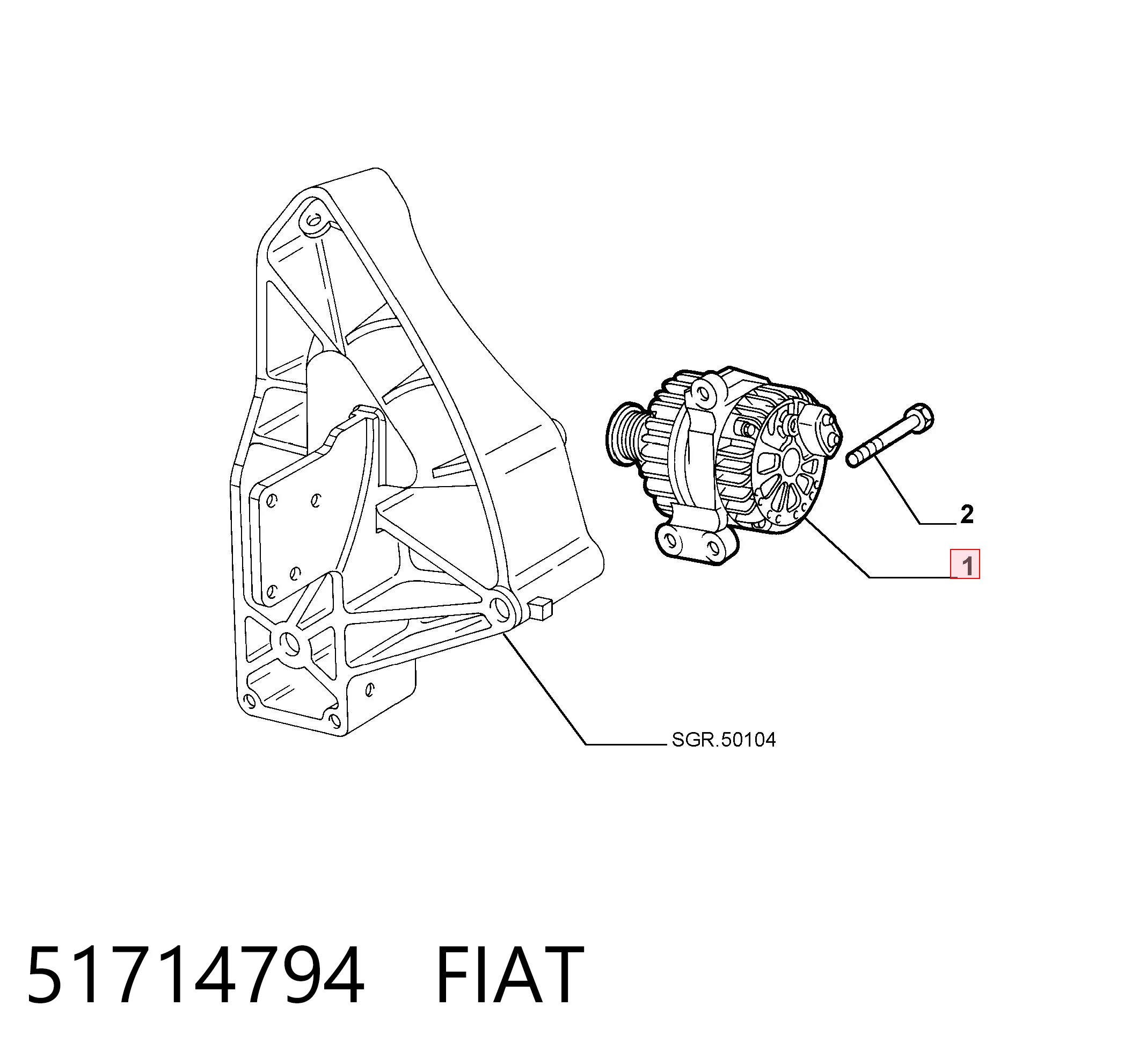 51714794 Fiat/Alfa/Lancia Авто генератор