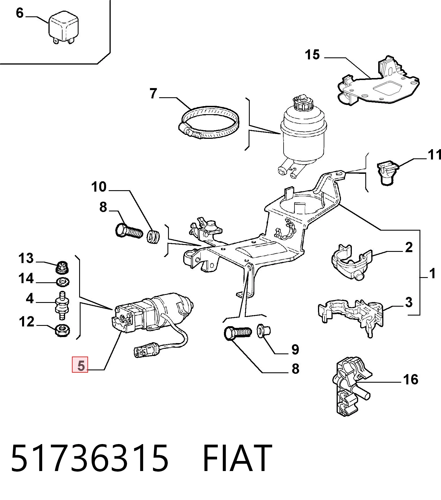 51736315 Fiat/Alfa/Lancia Насос блока перемикання передач