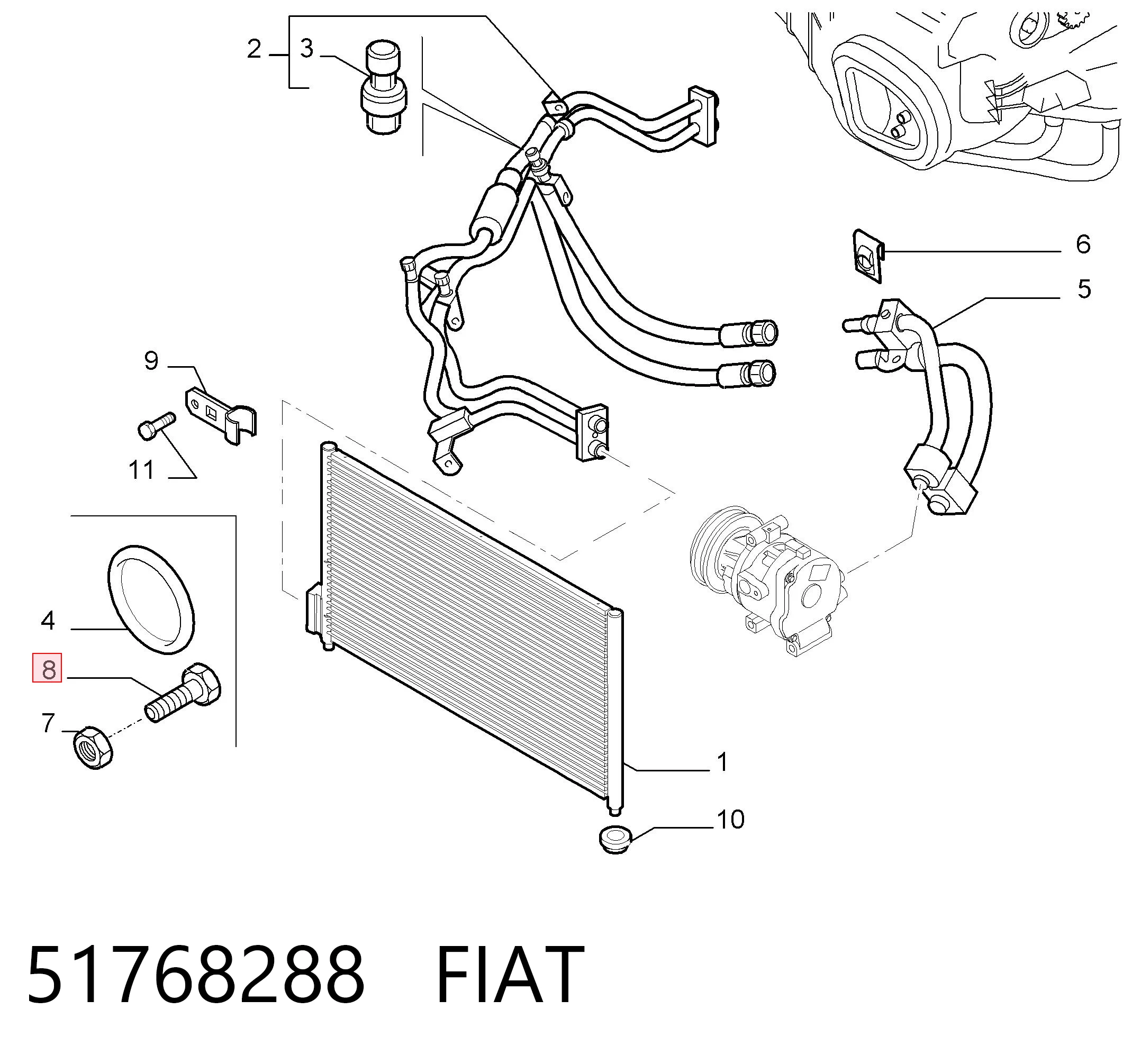 51768288 Fiat/Alfa/Lancia Датчик тиску