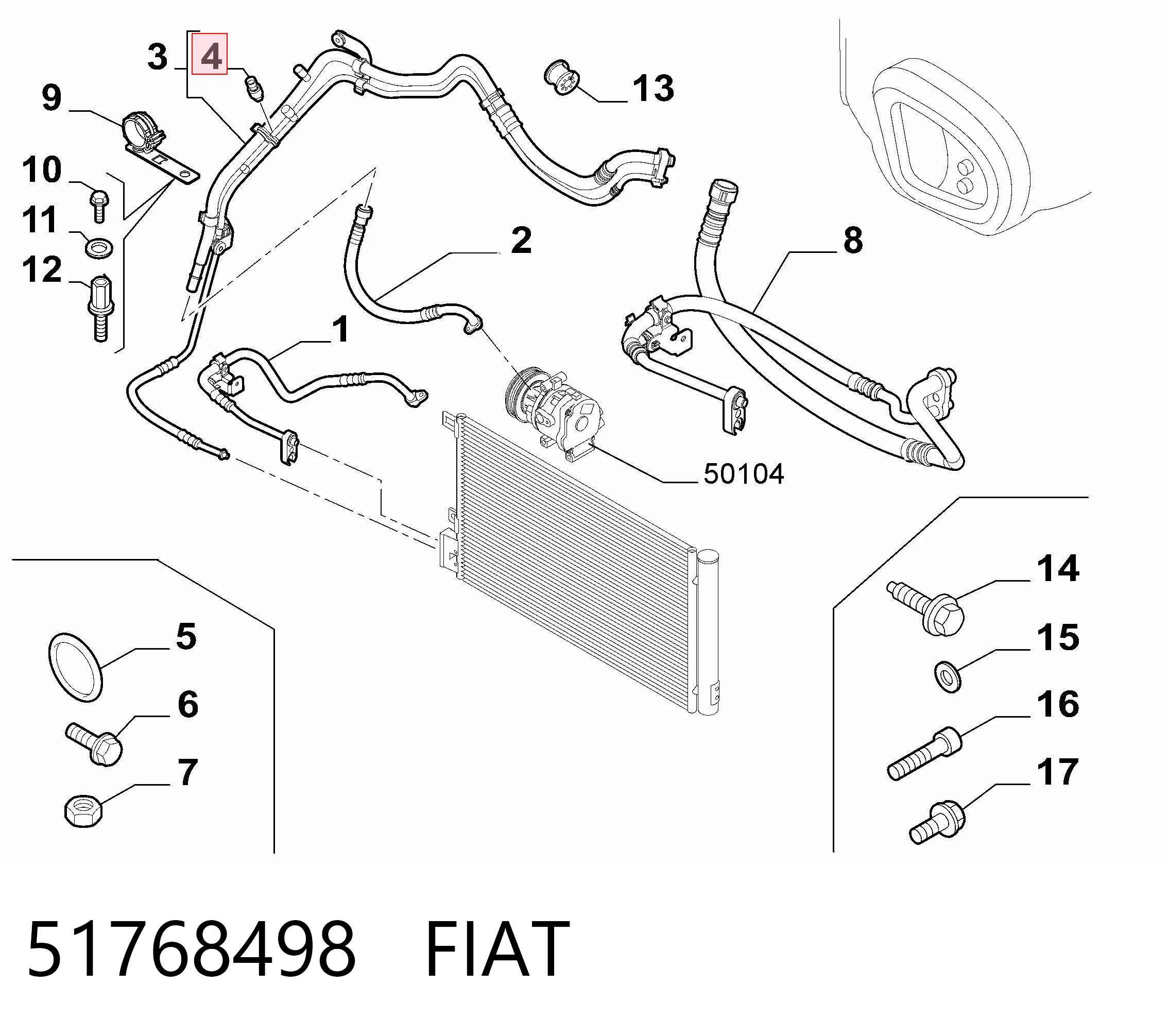 51768498 Fiat/Alfa/Lancia Датчик тиску