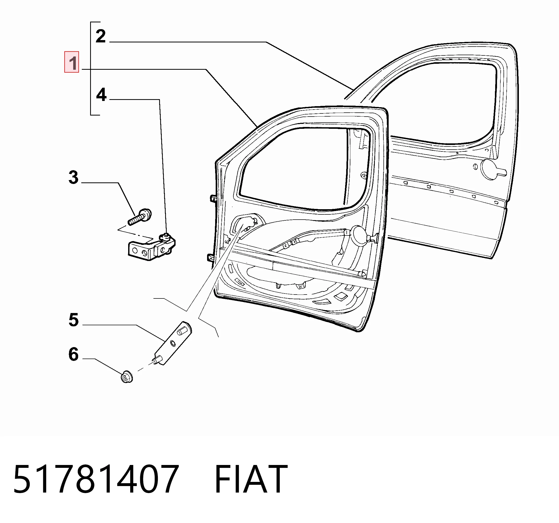 Двері передні, ліві Fiat Doblo I мінівен (119) (2001 - 2010) ціна, від 28.22 USD