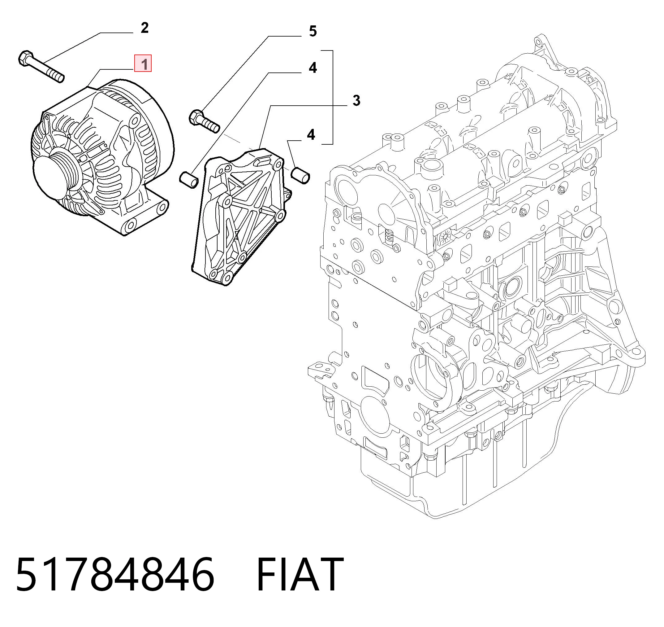 51784846 Fiat/Alfa/Lancia Авто генератор