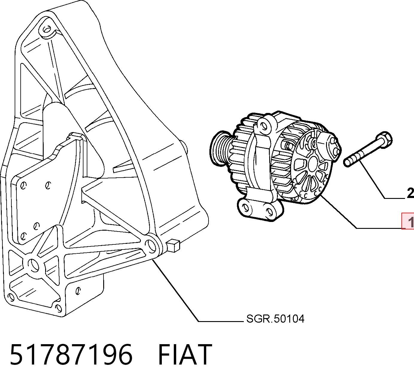 51787196 Fiat/Alfa/Lancia Авто генератор