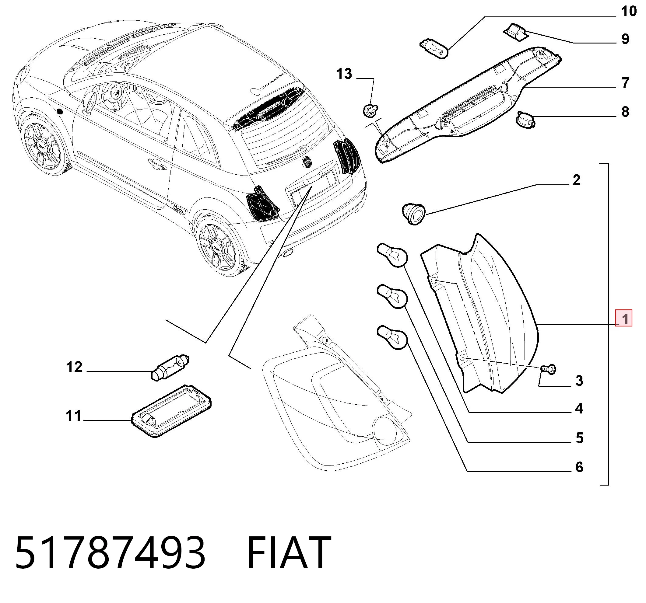 Задня права фара LLH411 Magneti Marelli