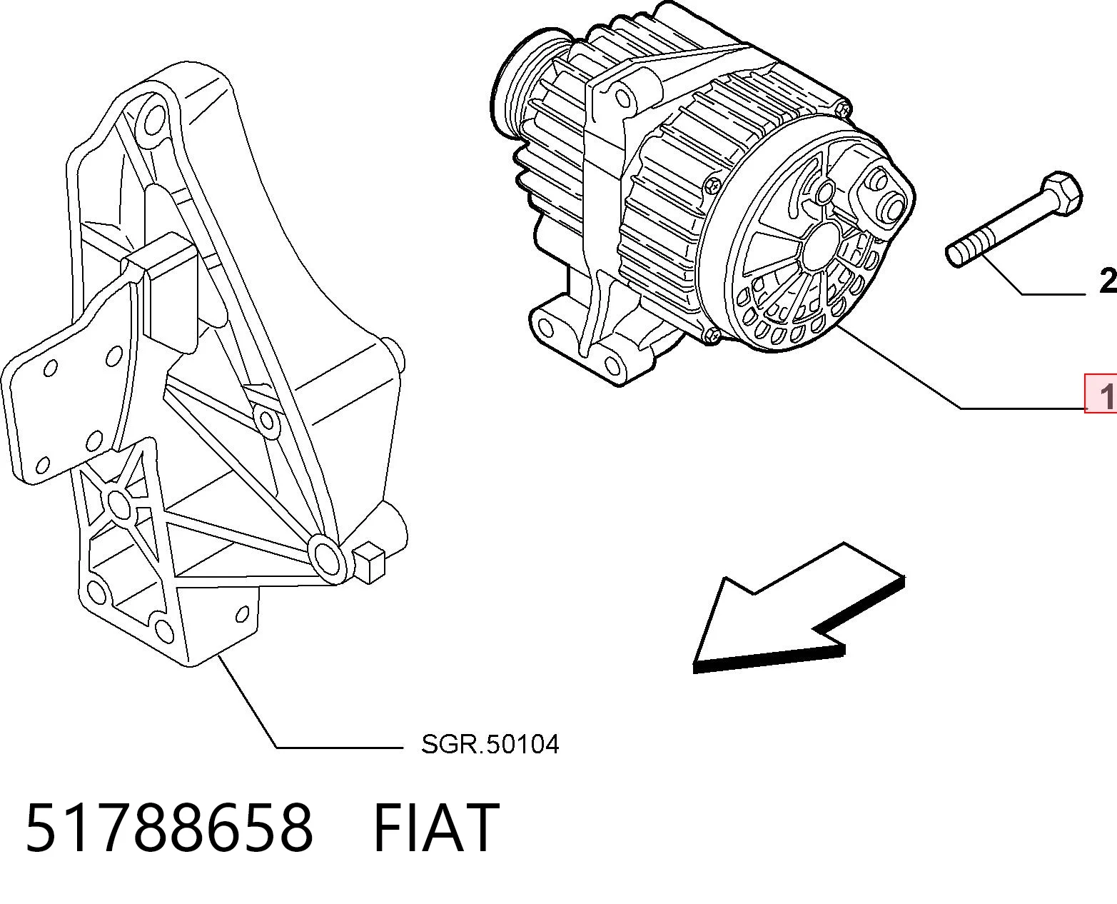 51788658 Fiat/Alfa/Lancia Авто генератор