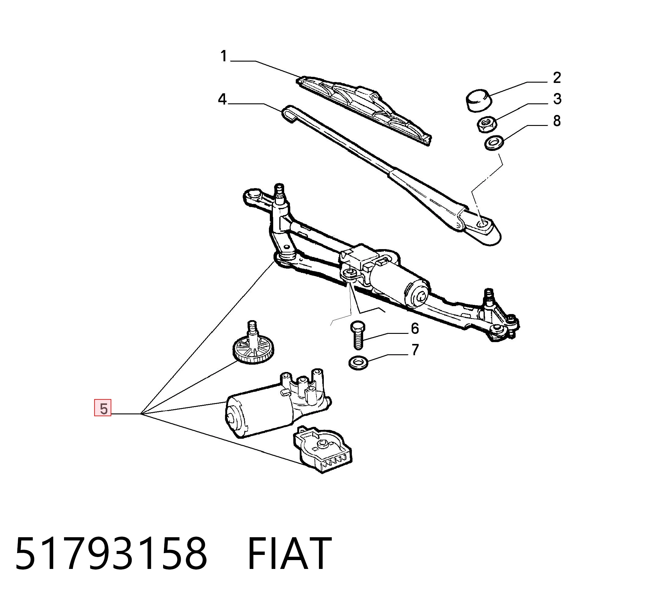 Трапеція склоочисника Fiat Albea 172