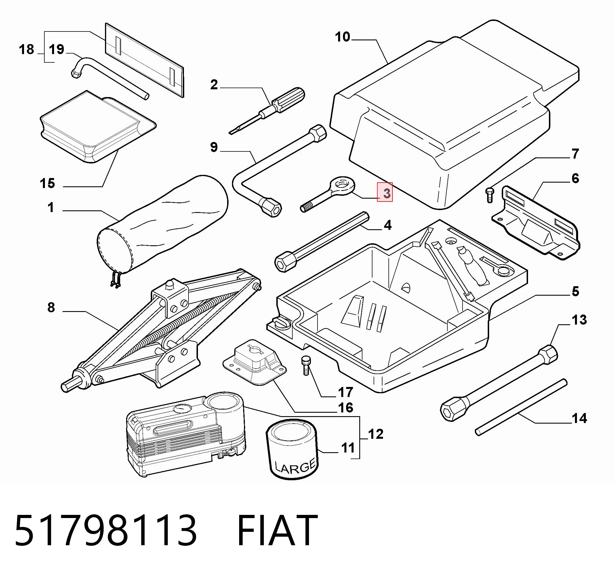 51798113 Chrysler Крюк буксирувальний передній