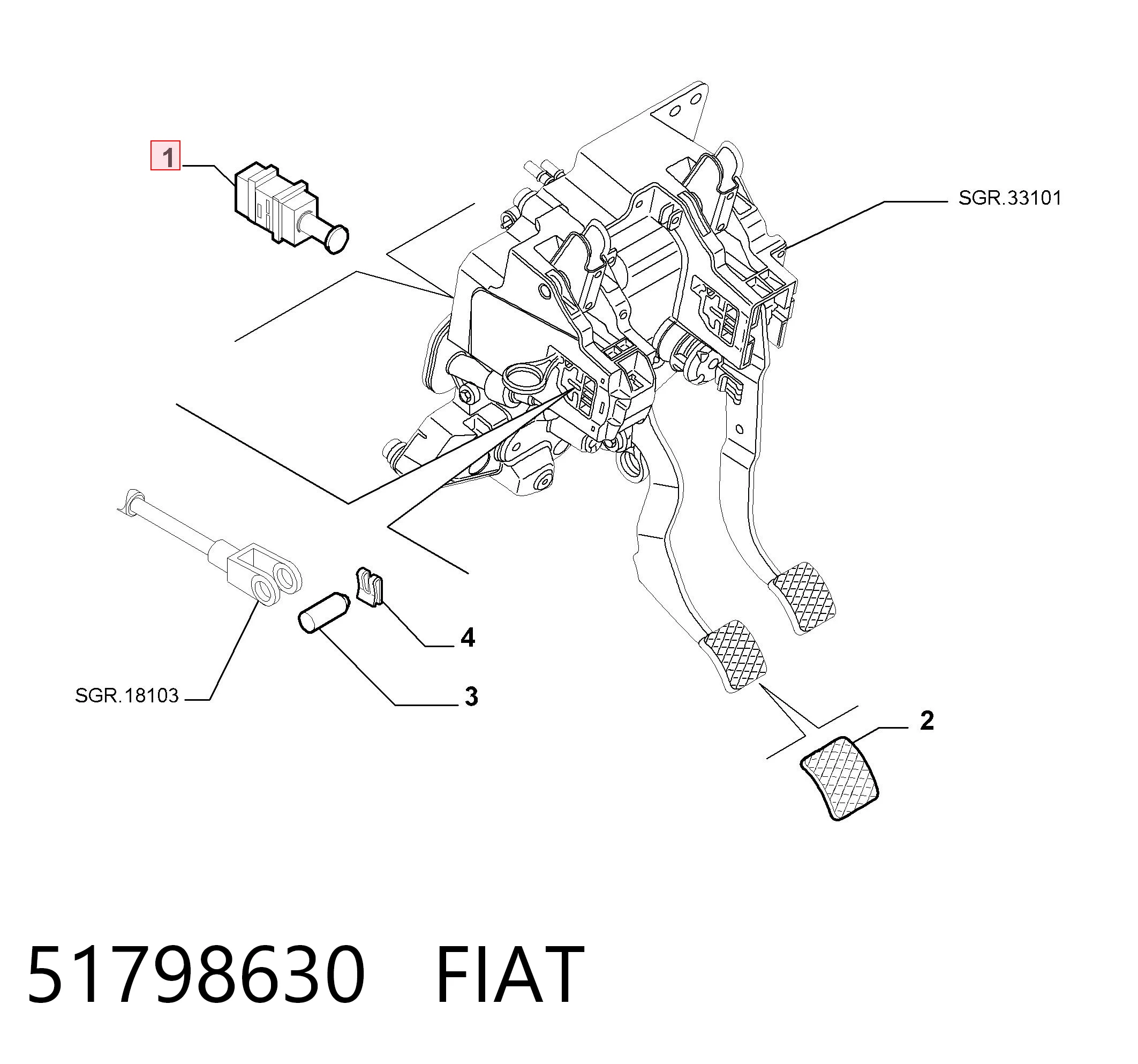 Жабка стопів Opel 1239019