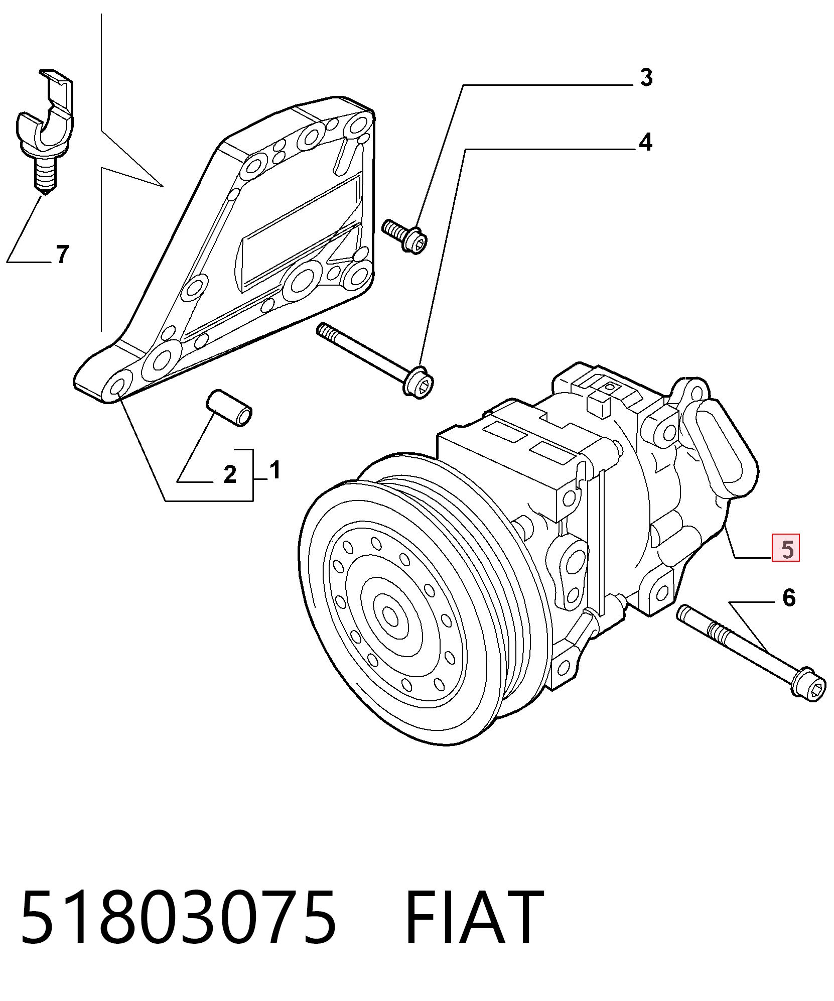 51803075 Fiat/Alfa/Lancia Компресор холодоагенту