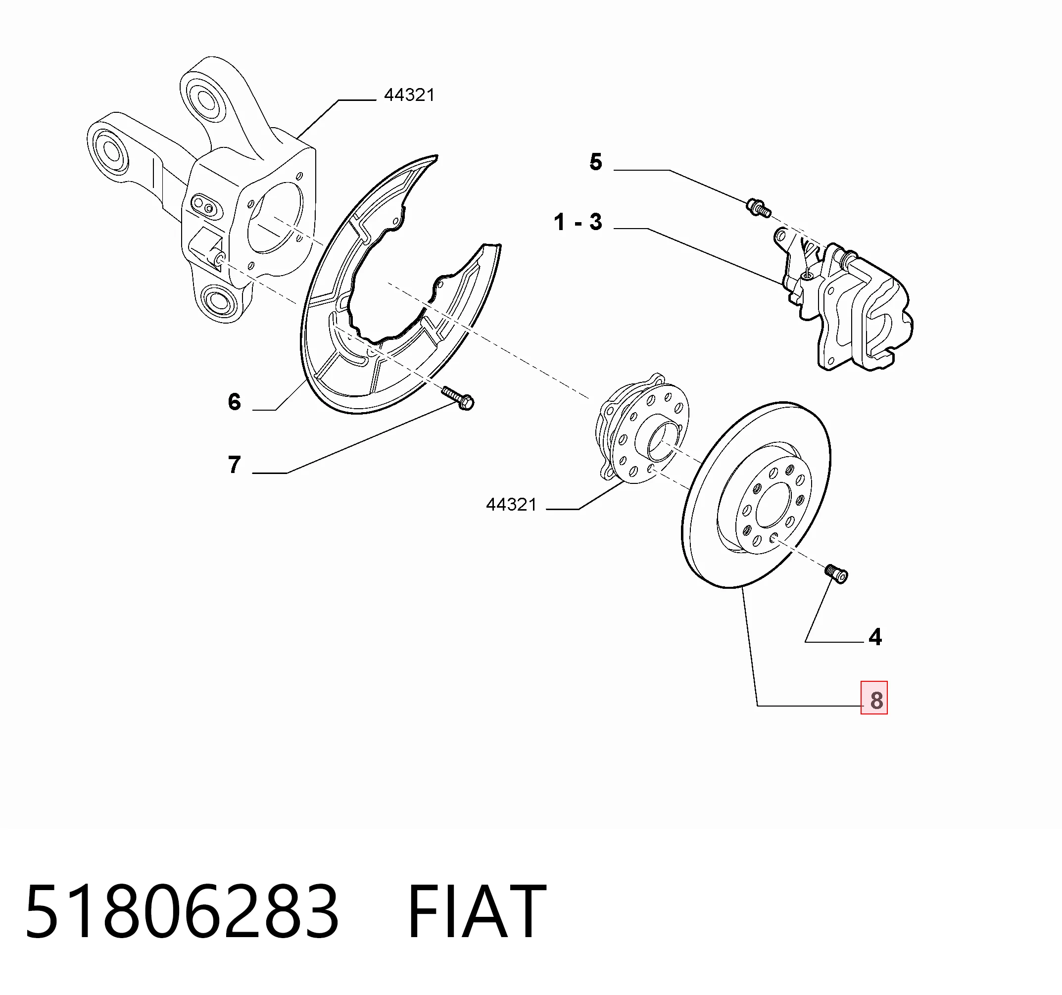 51806283 Fiat/Alfa/Lancia Дискові гальма